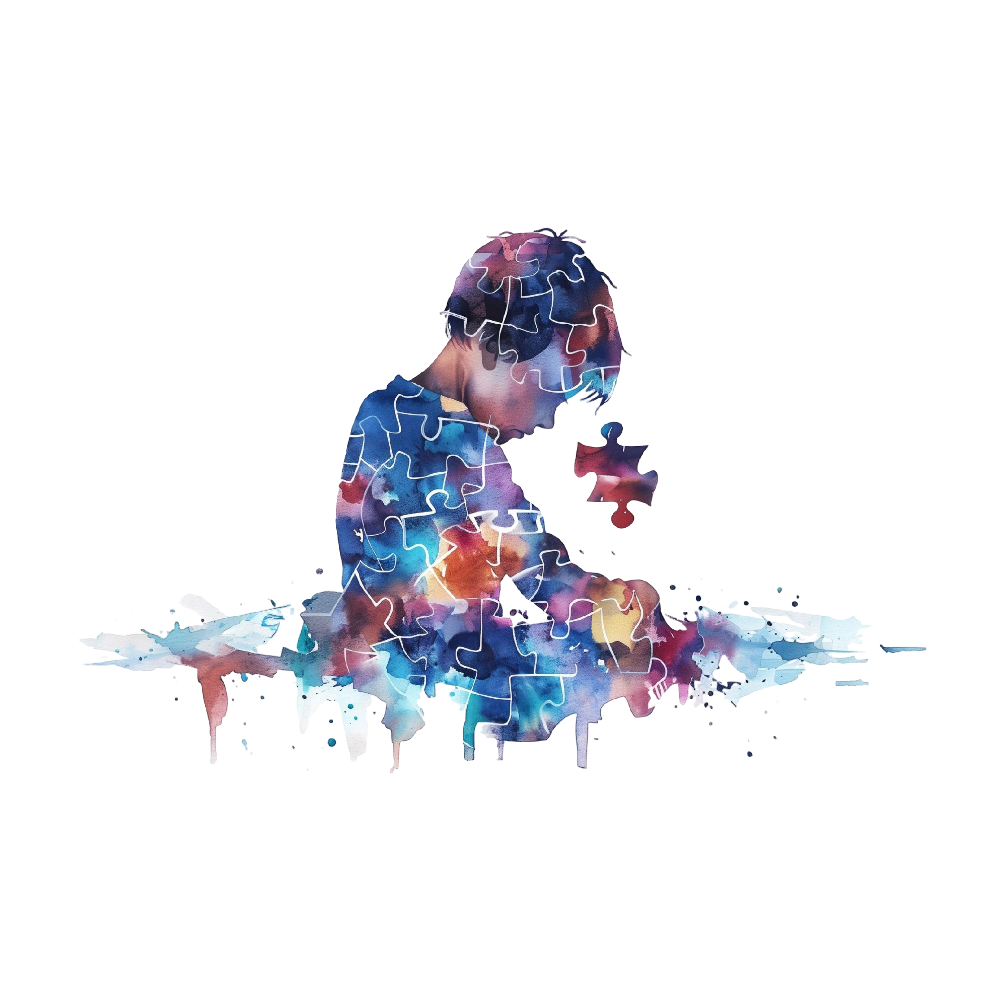 Autism 36 — Autism watercolour SVG cut file