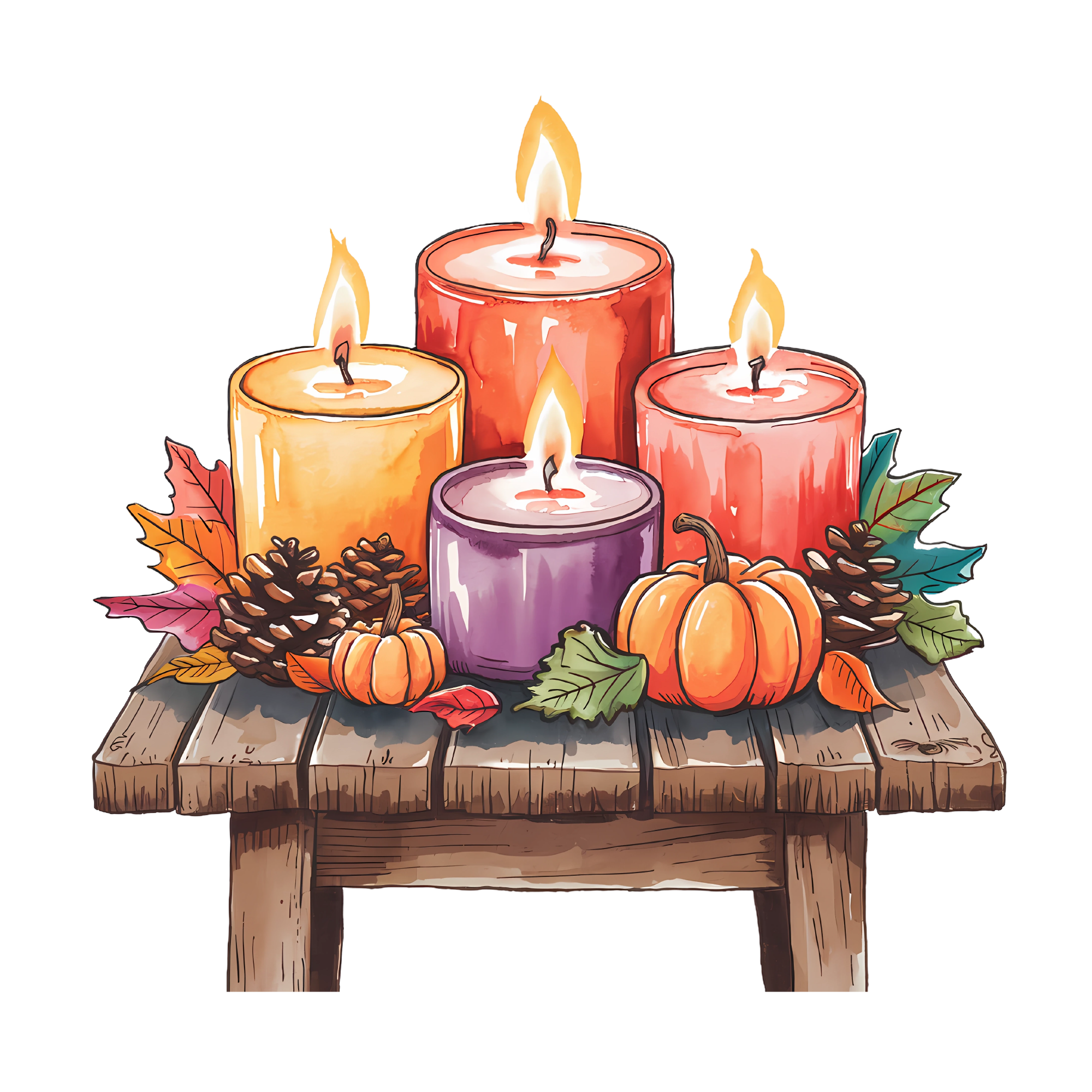 Autumn 20 — Autumn watercolour SVG cut file