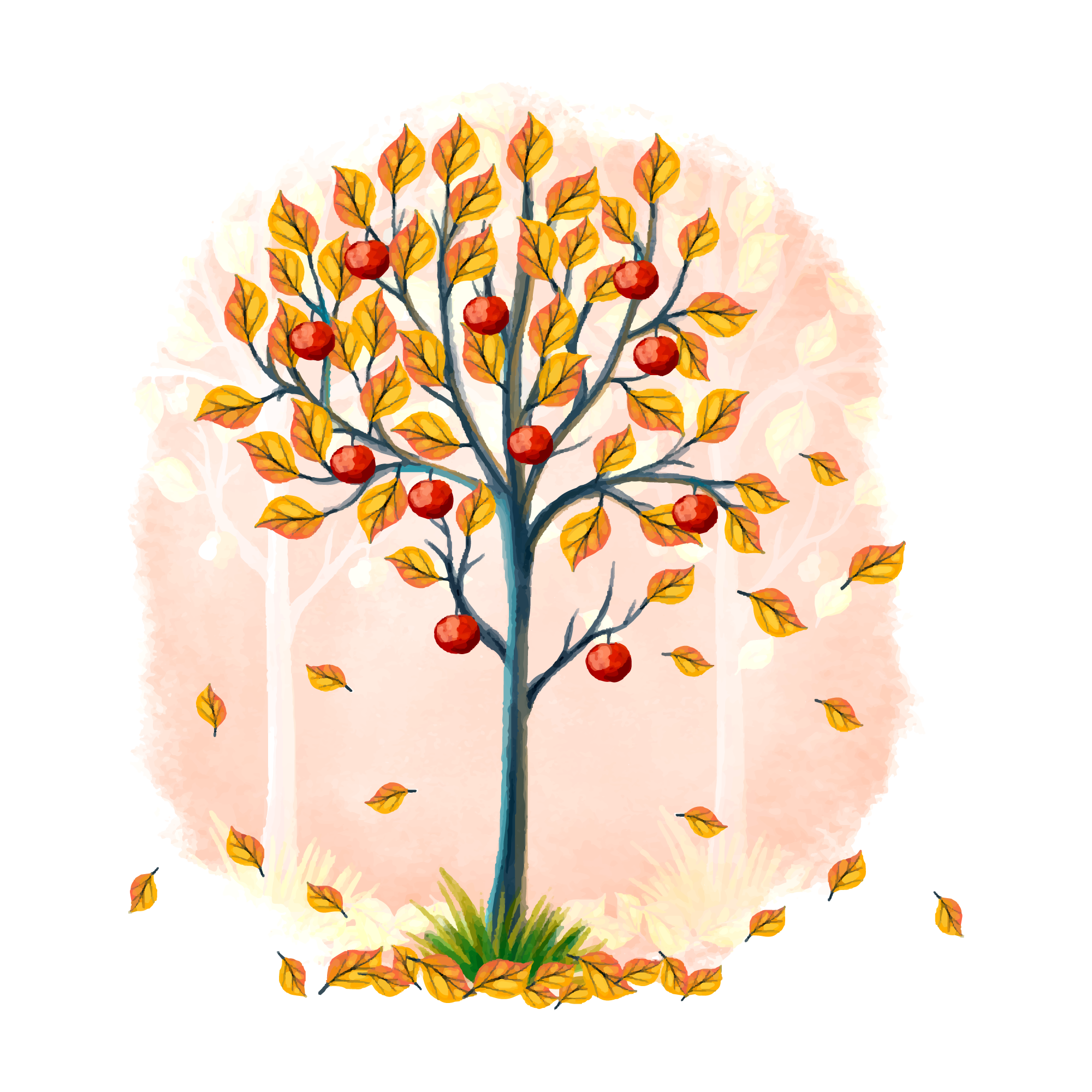 Autumn 03 — Autumn watercolour SVG cut file