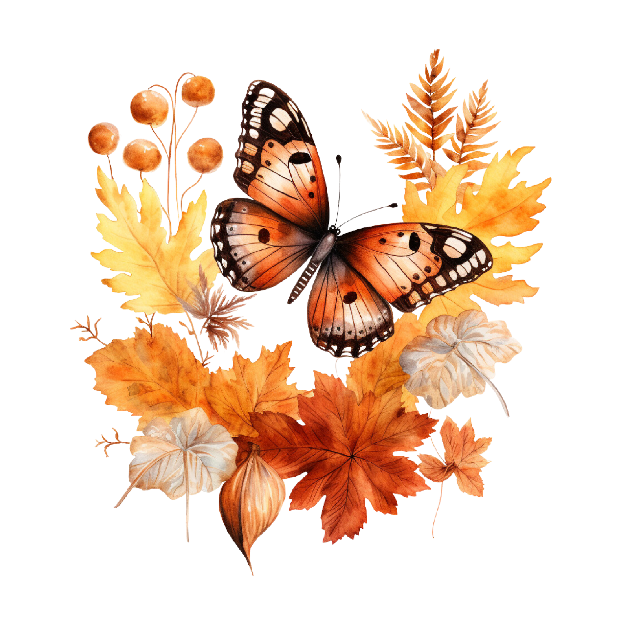 Autumn 39 — Autumn watercolour SVG cut file
