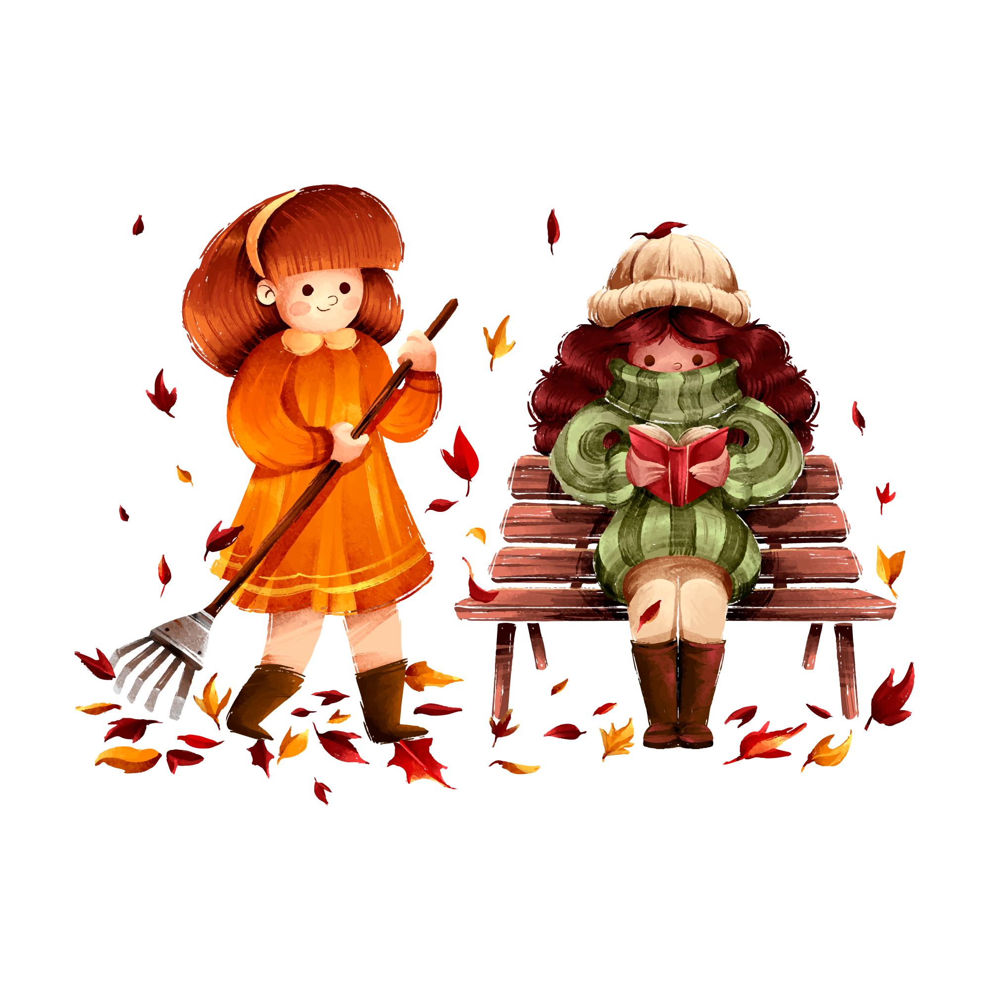 Autumn 40 — Autumn watercolour SVG cut file
