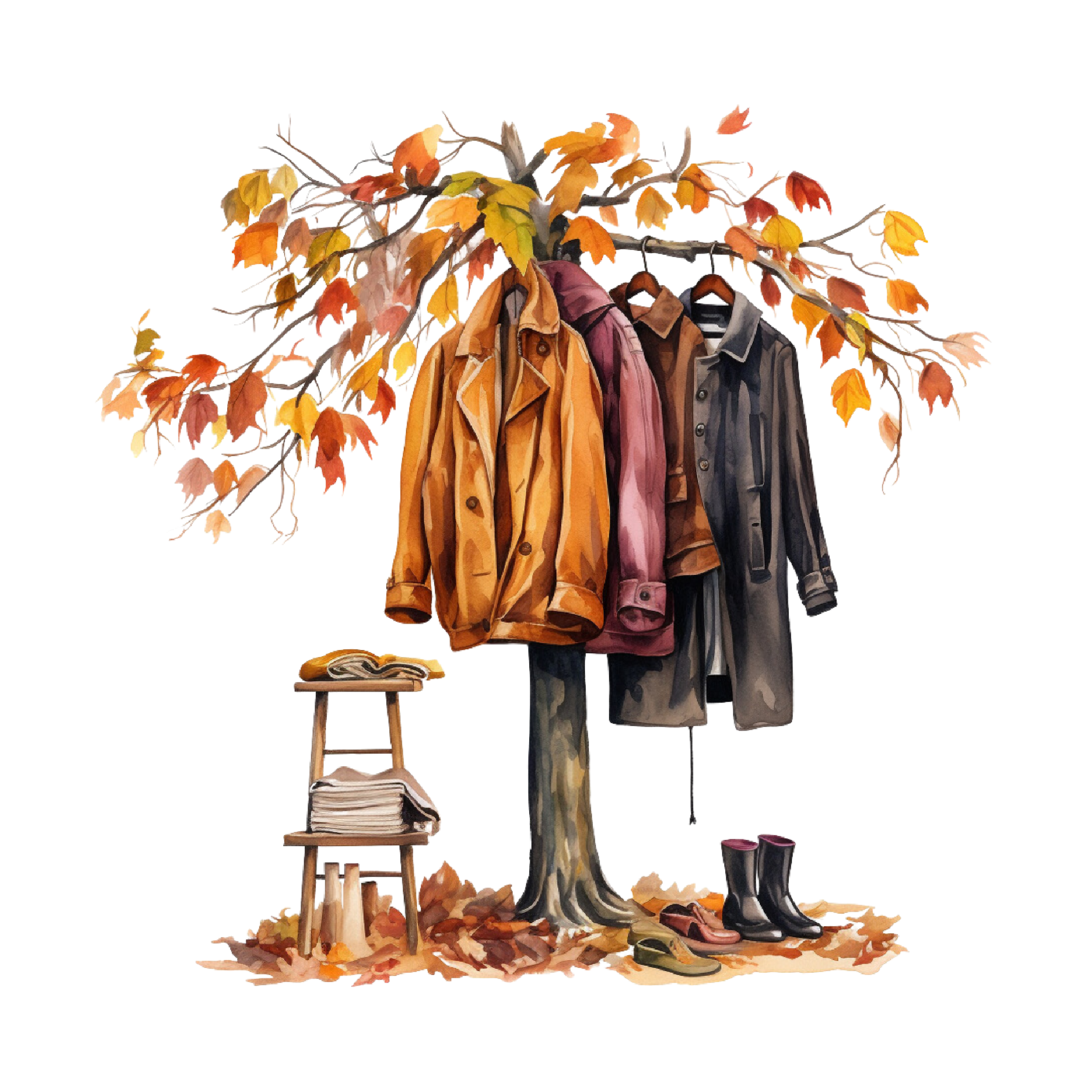Autumn 44 — Autumn watercolour SVG cut file