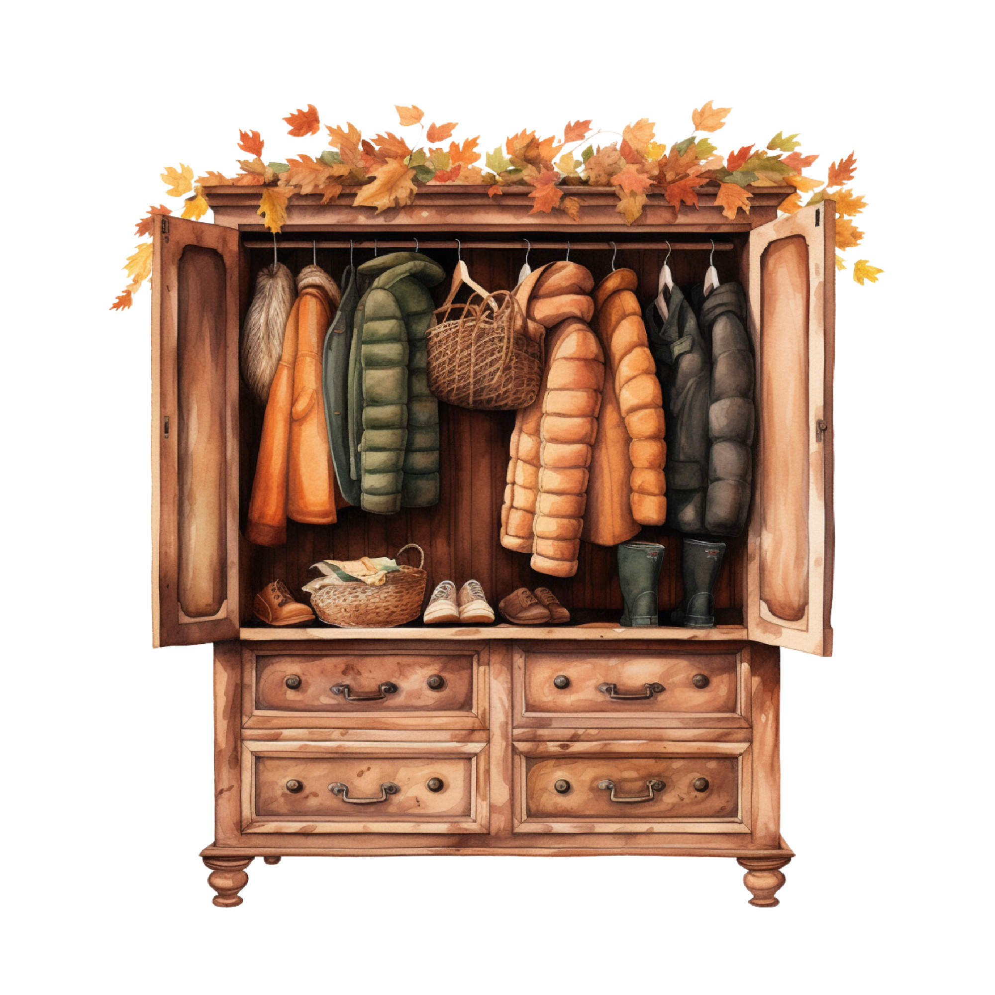 Autumn 45 — Autumn watercolour SVG cut file