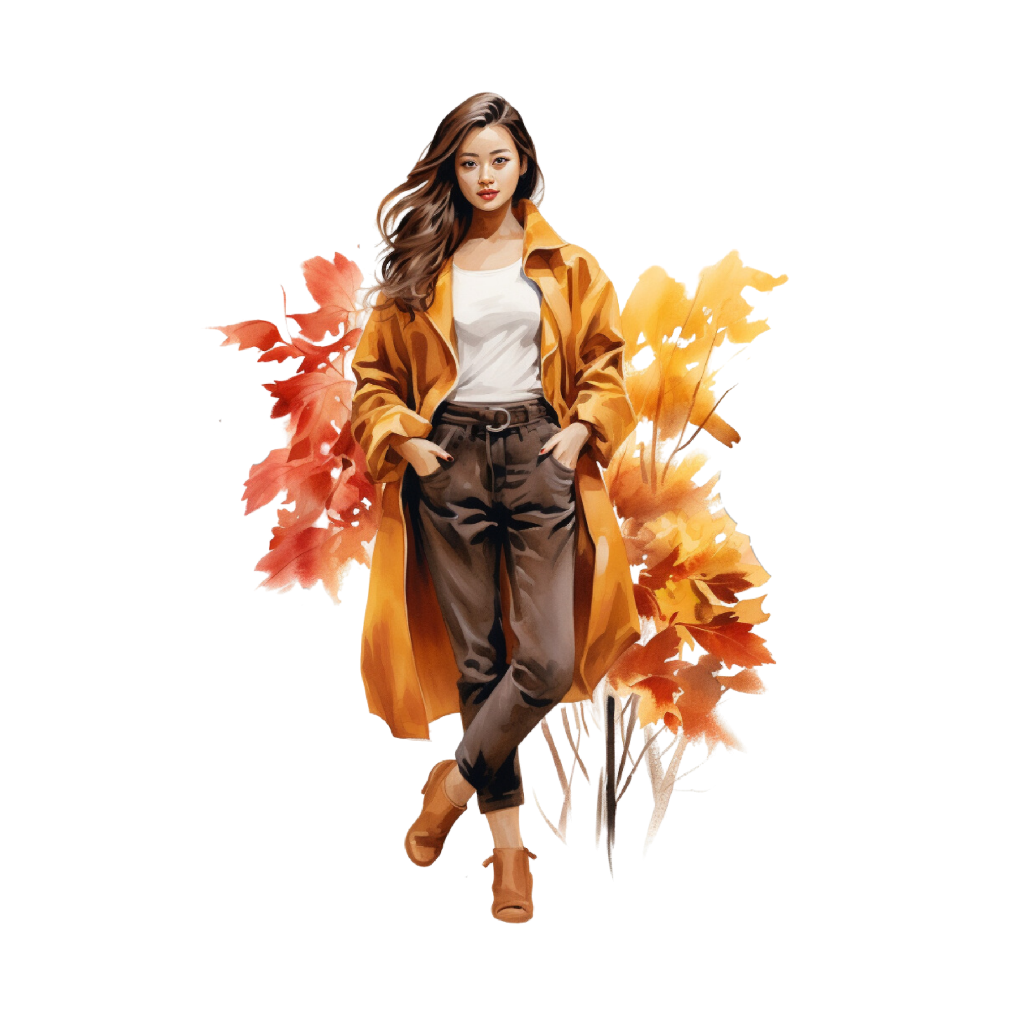 Autumn 48 — Autumn watercolour SVG cut file