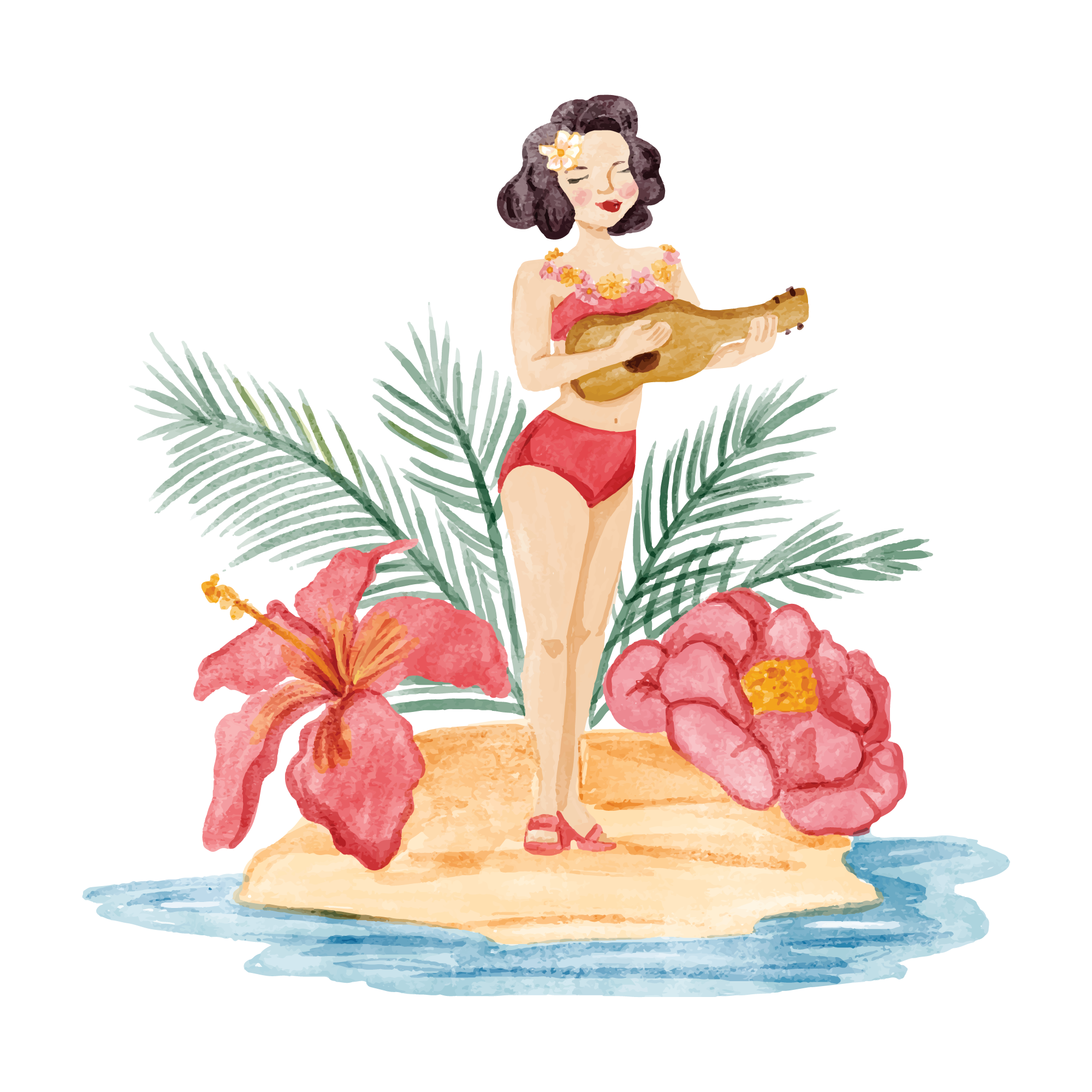 Beach 23 — Beach watercolour SVG cut file