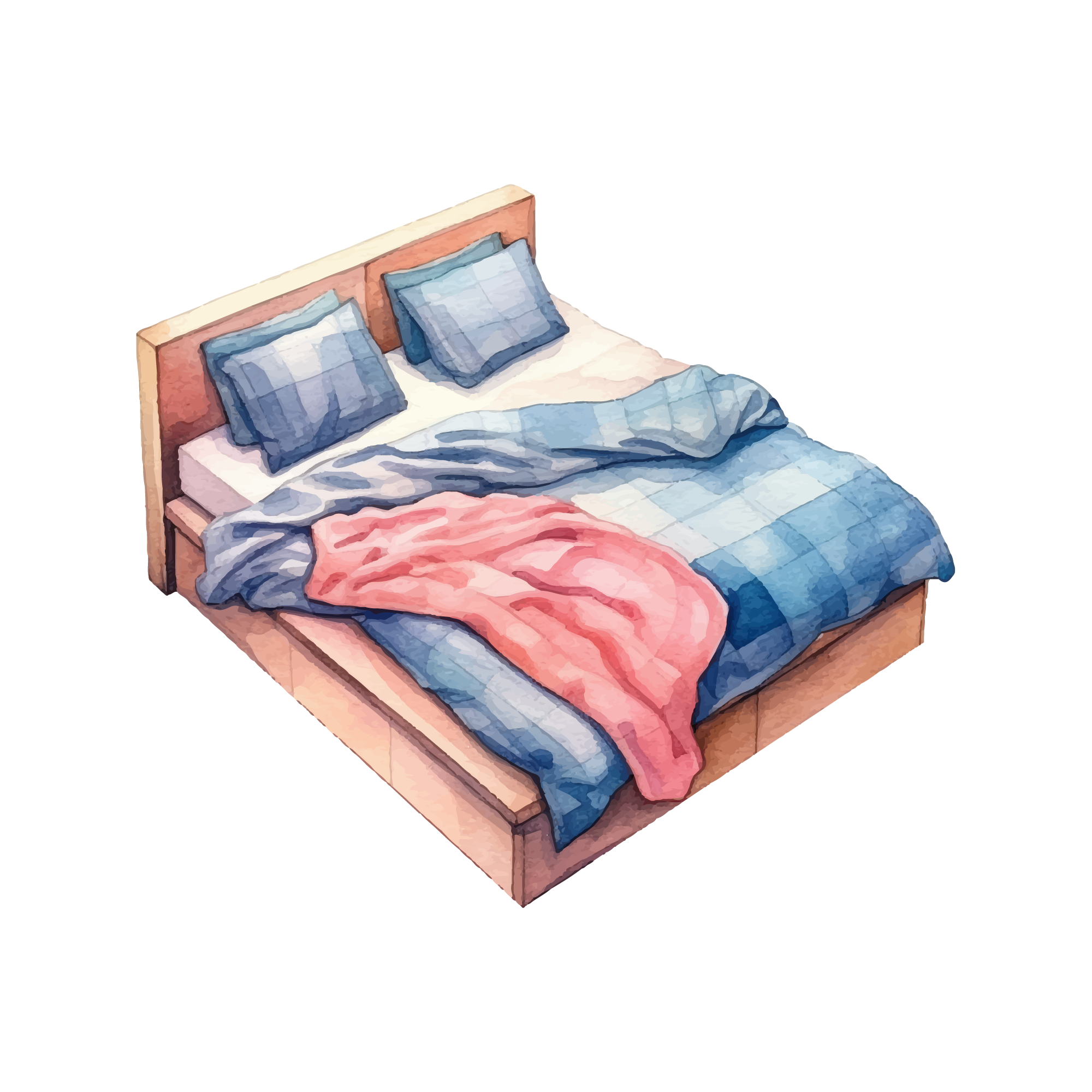 Bedroom 27 — Bedroom watercolour SVG cut file