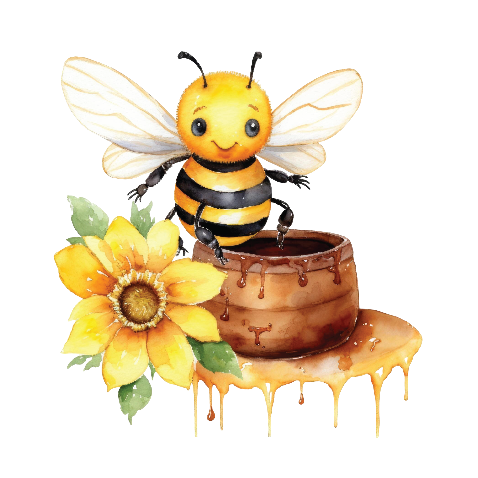 Bee 23 — Bee watercolour SVG cut file