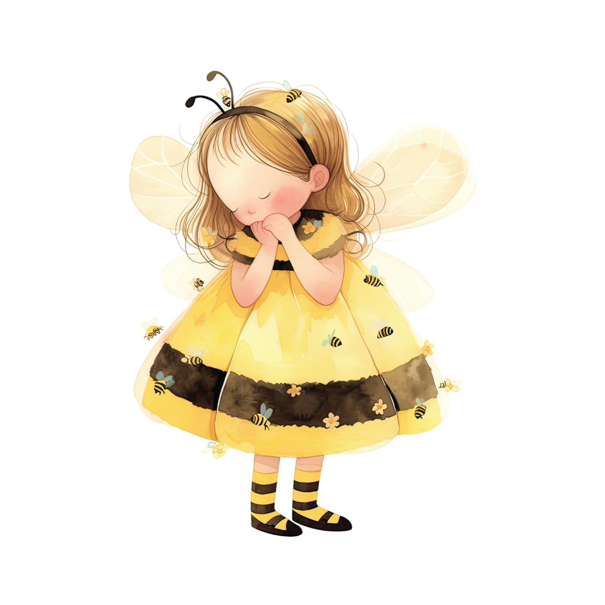 Bee 25 — Bee watercolour SVG cut file