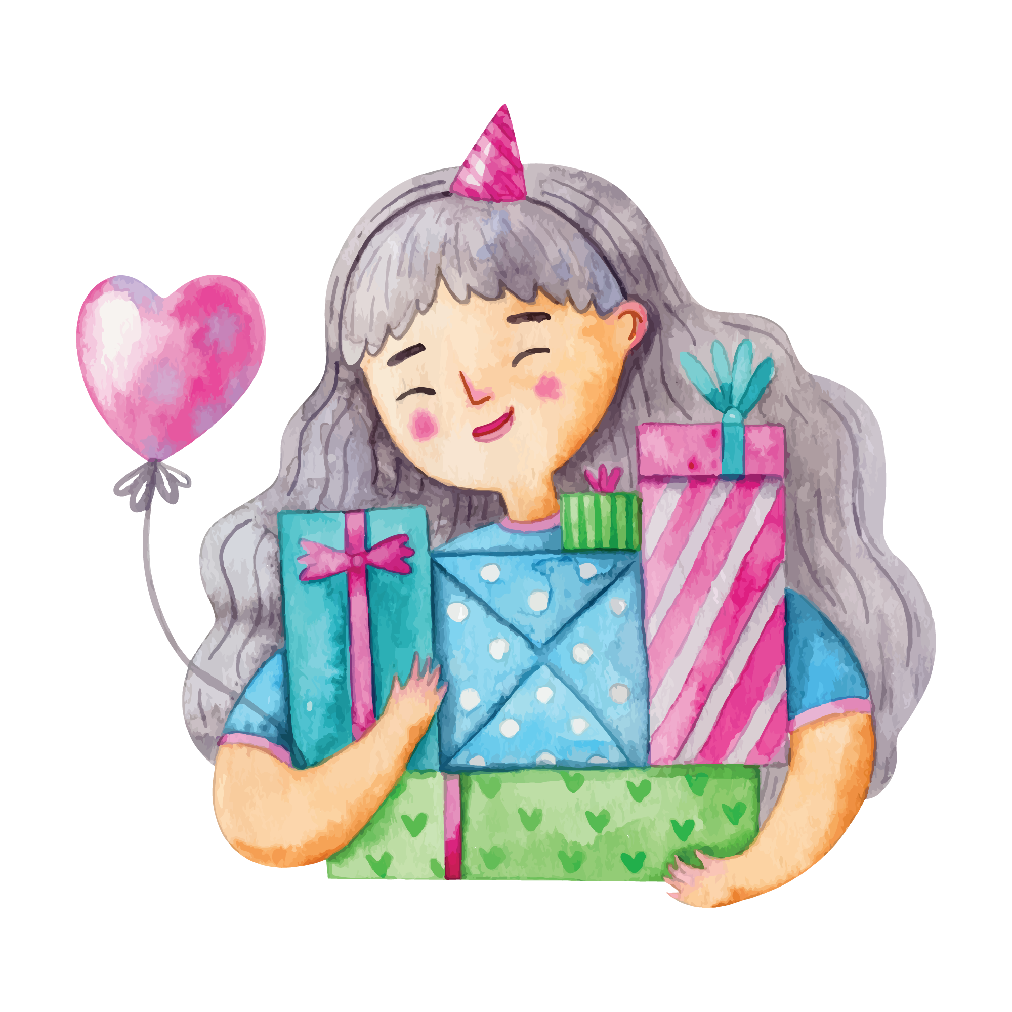 Birthday 03 — Birthday watercolour SVG cut file