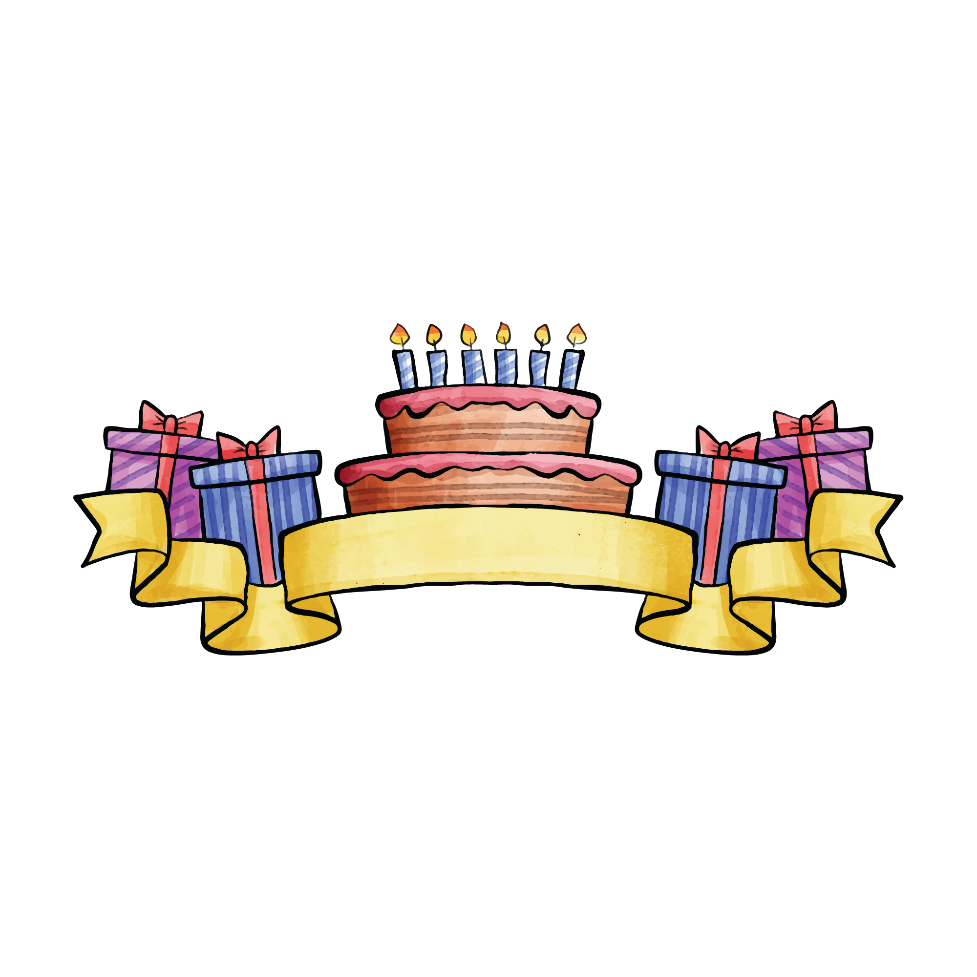 Birthday 25 — Birthday watercolour SVG cut file