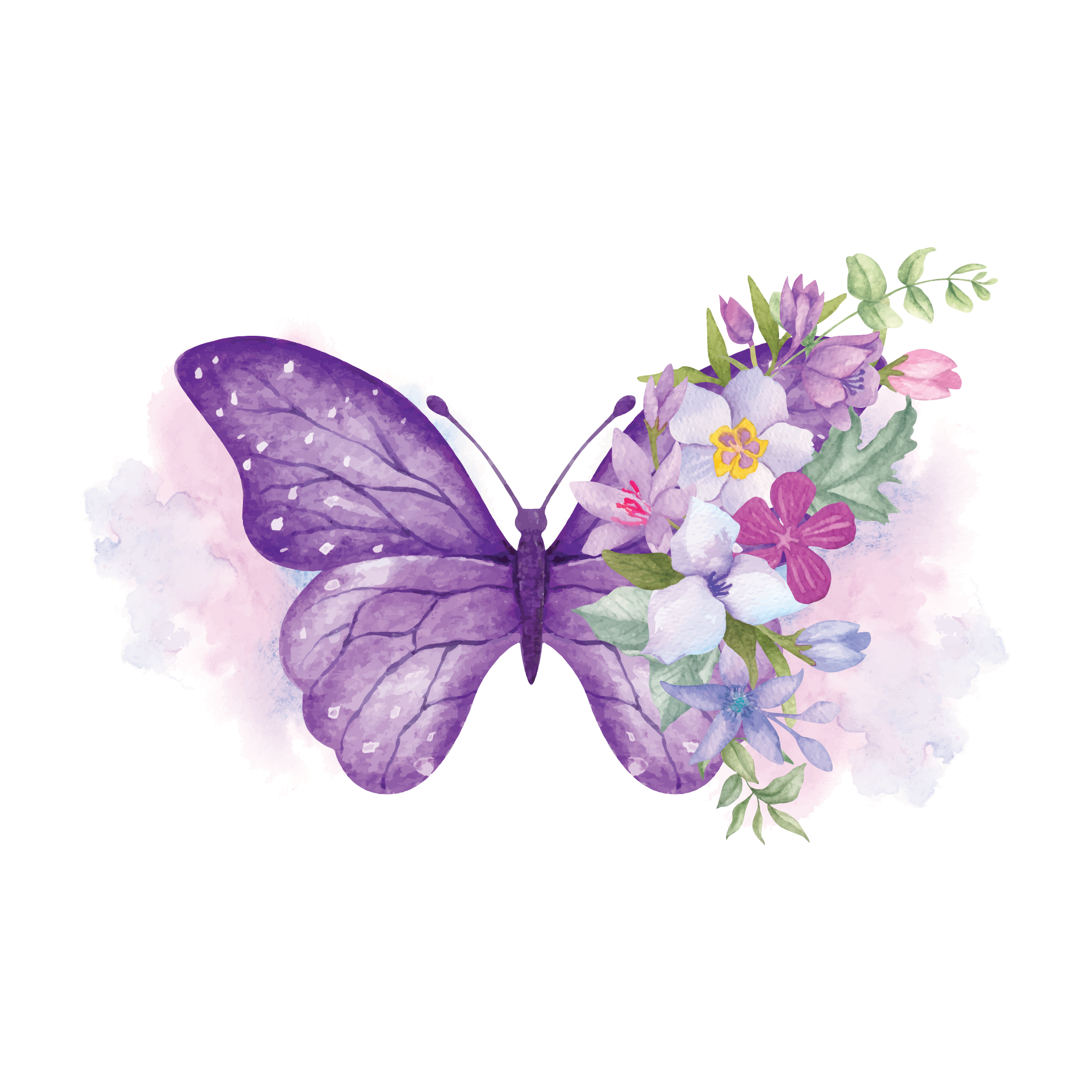 Butterfly watercolour SVG designs — 25 cut files