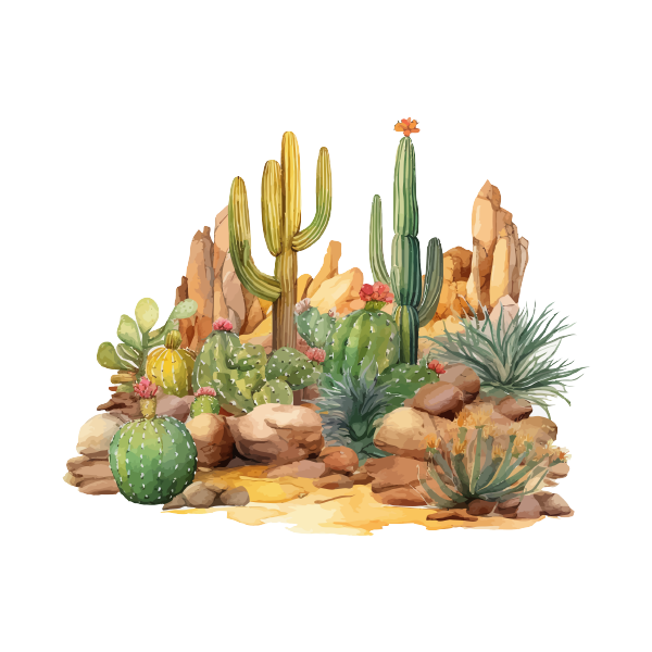 Cactus 24 — Cactus watercolour SVG cut file