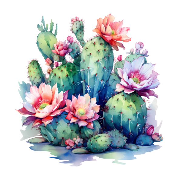 Cactus 25 — Cactus watercolour SVG cut file