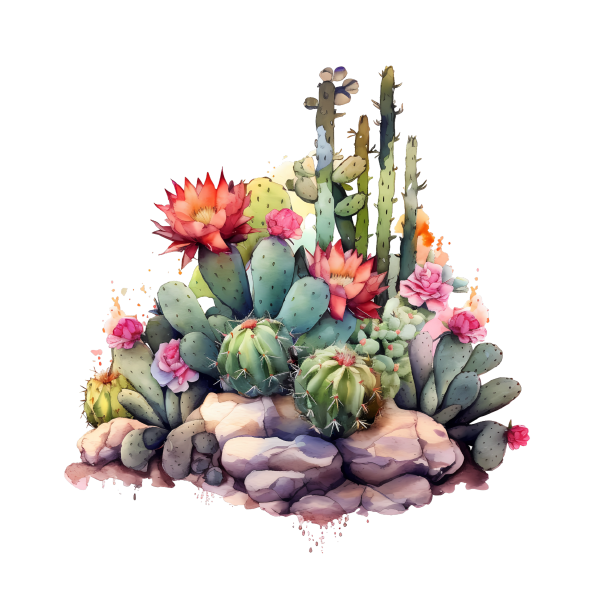 Cactus 39 — Cactus watercolour SVG cut file