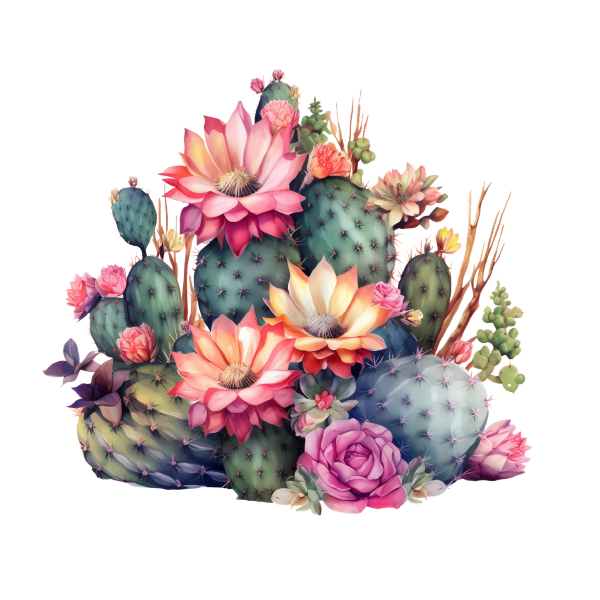 Cactus 42 — Cactus watercolour SVG cut file