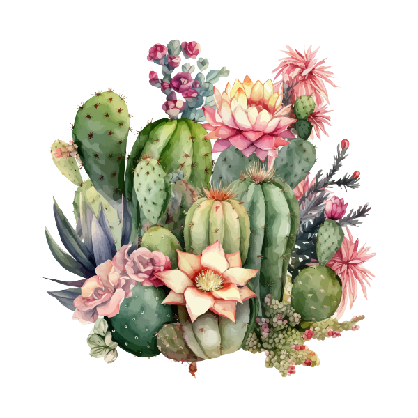 Cactus 44 — Cactus watercolour SVG cut file