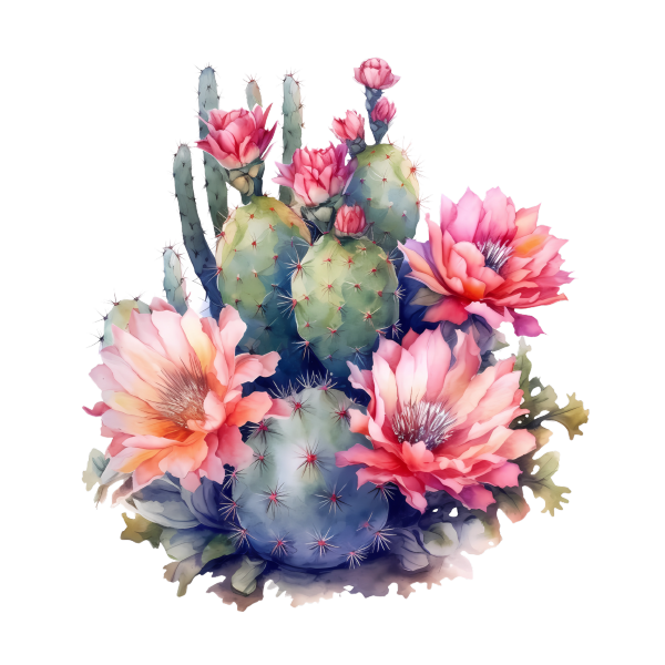 Cactus 45 — Cactus watercolour SVG cut file
