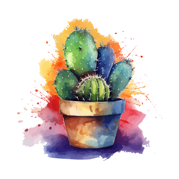 Cactus 47 — Cactus watercolour SVG cut file