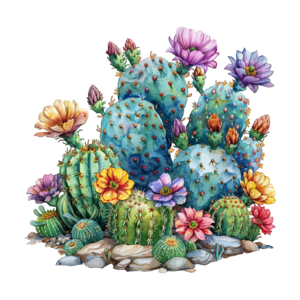 Cactus 50 — Cactus watercolour SVG cut file