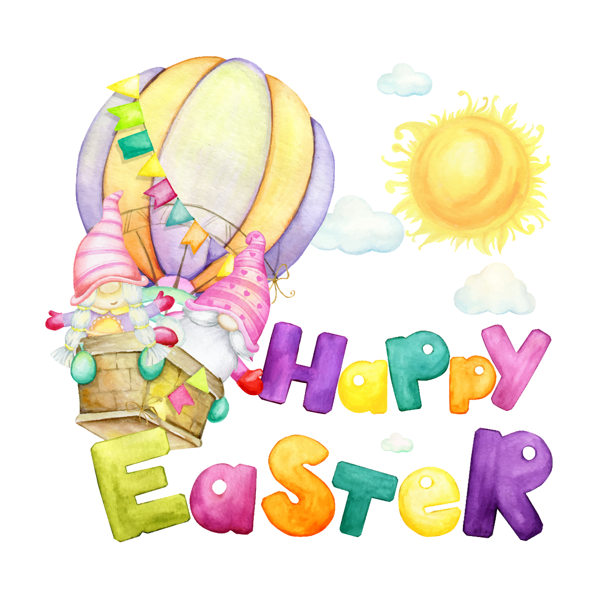 Easter watercolour SVG designs — 50 cut files