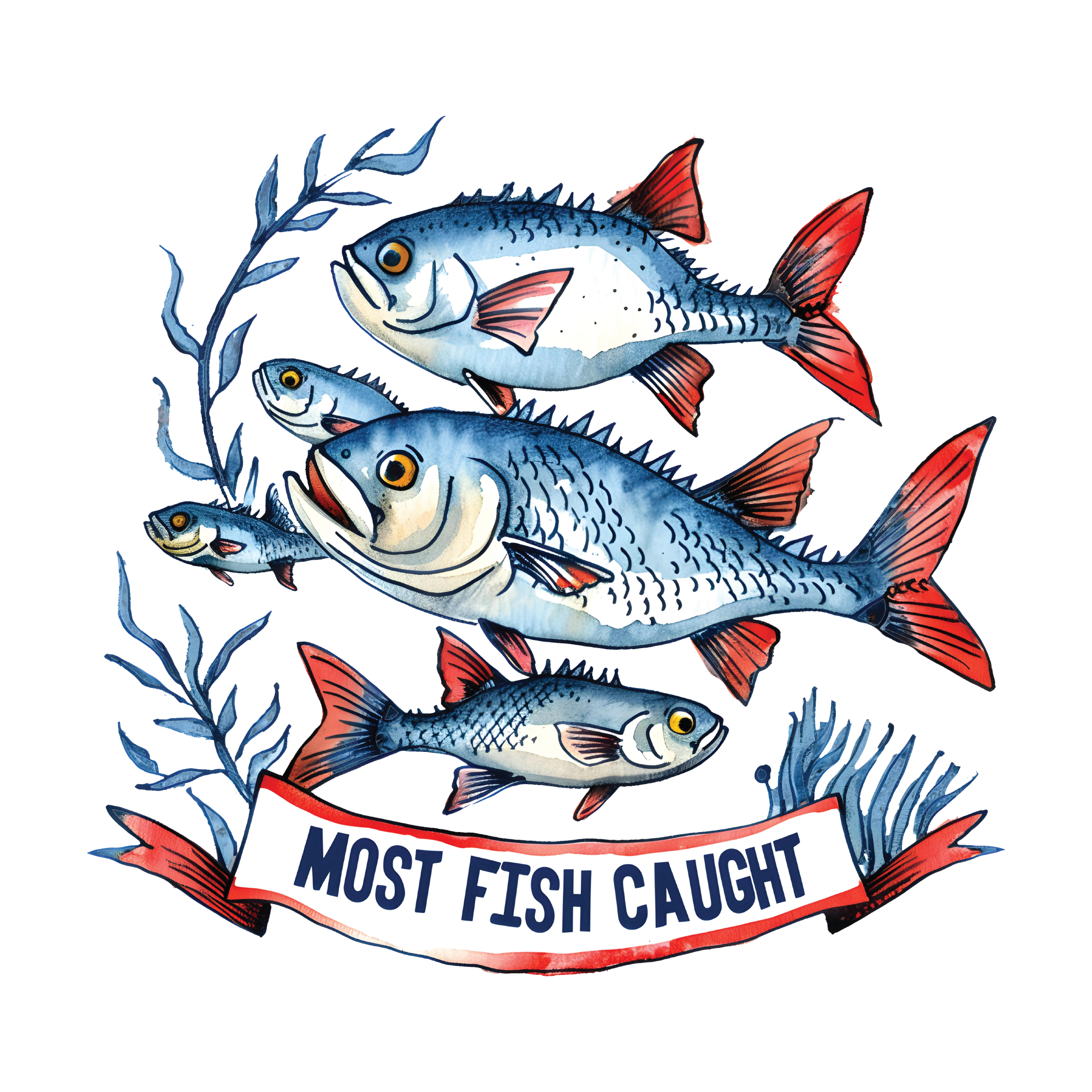 Fishing 17 — Fishing watercolour SVG cut file