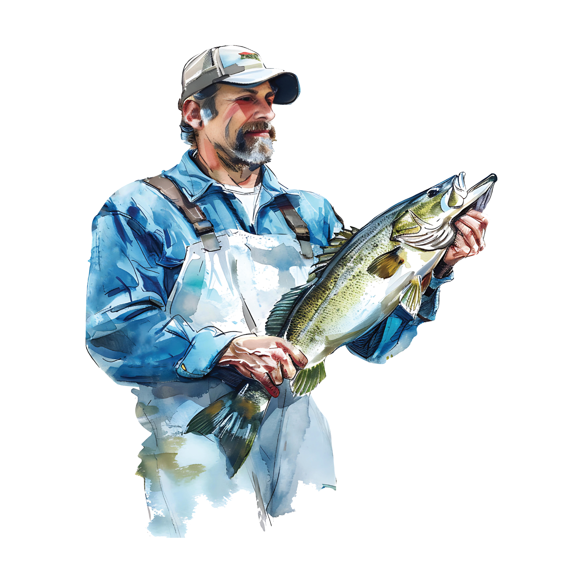 Fishing 18 — Fishing watercolour SVG cut file