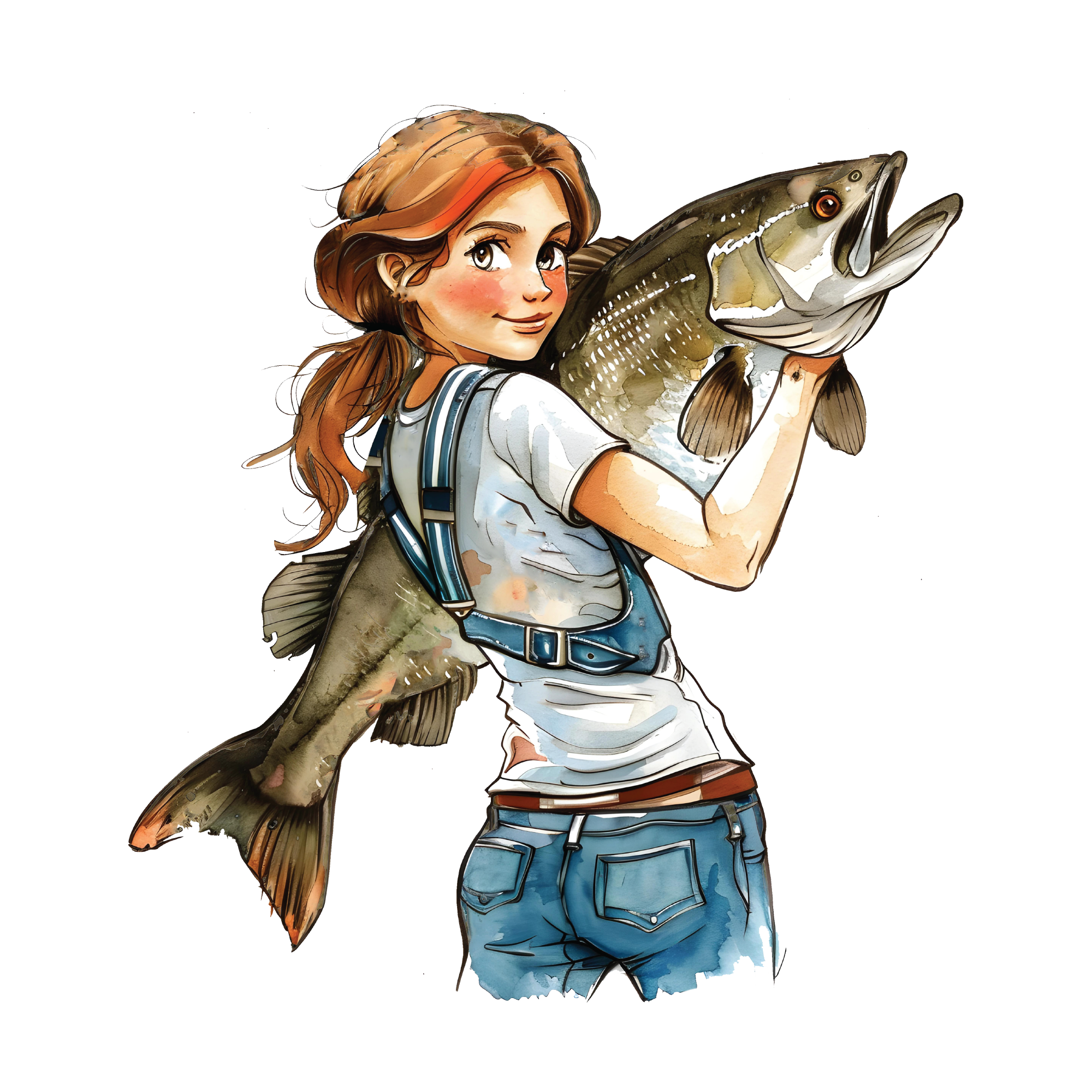 Fishing 24 — Fishing watercolour SVG cut file