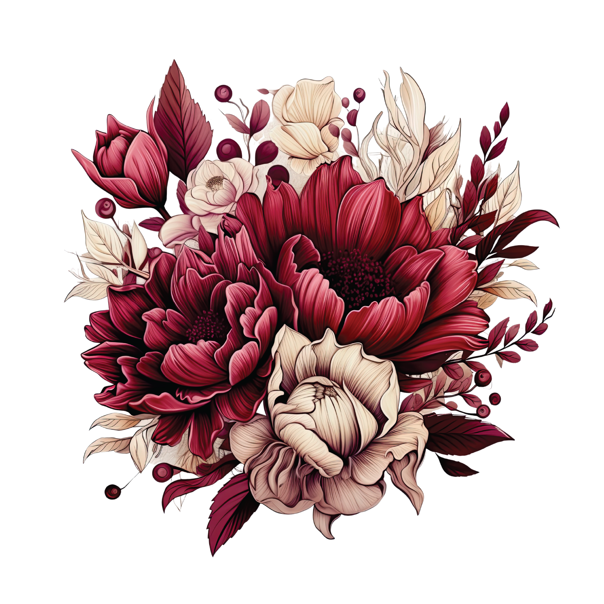 Flowers 21 — Flowers watercolour SVG cut file