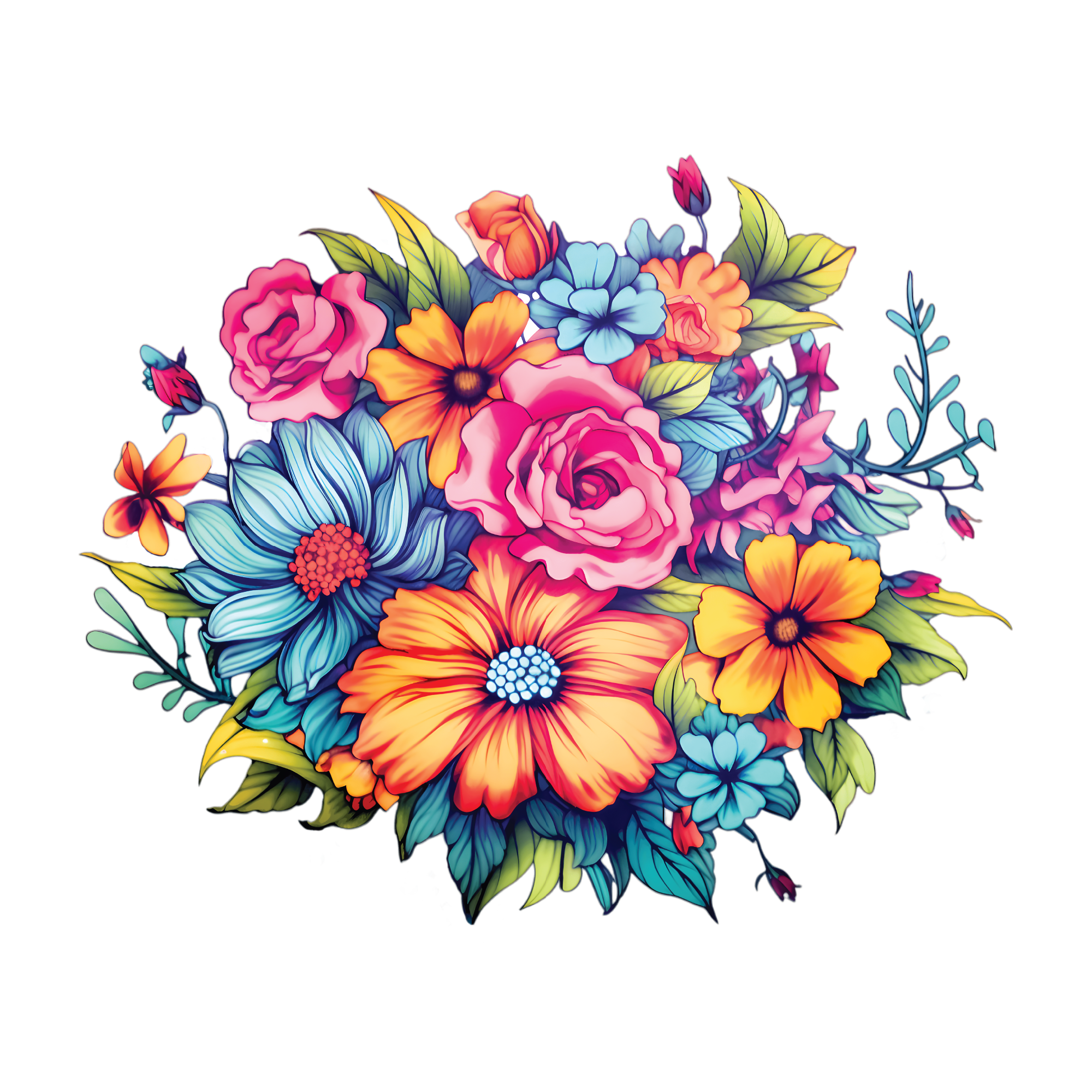 Flowers 25 — Flowers watercolour SVG cut file