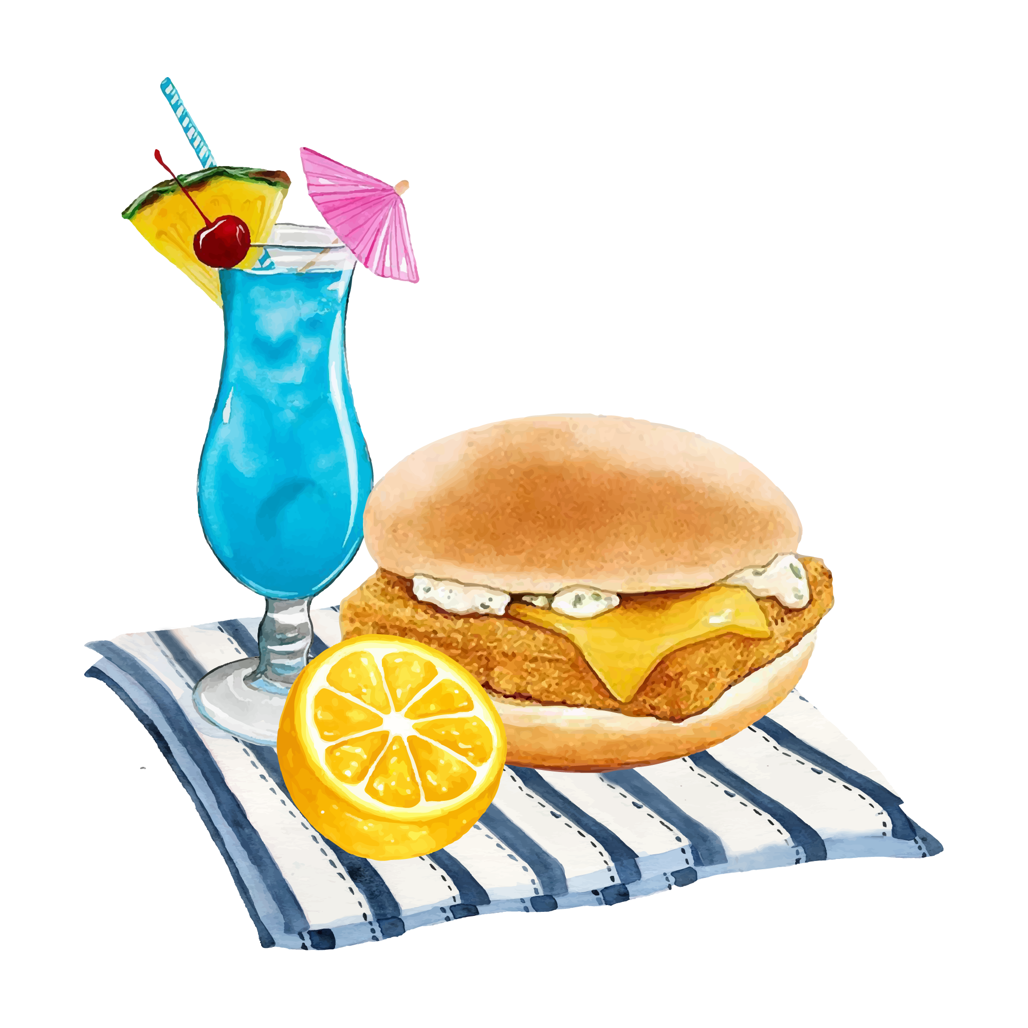 Food watercolour SVG designs — 50 cut files
