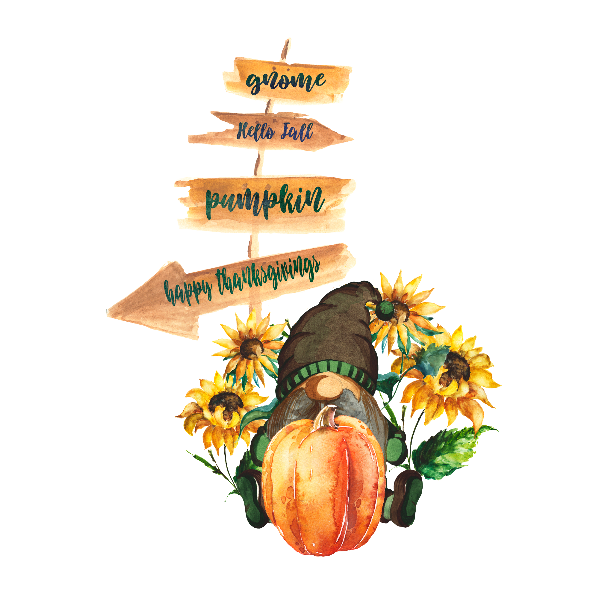Gnome 02 — Gnome watercolour SVG cut file