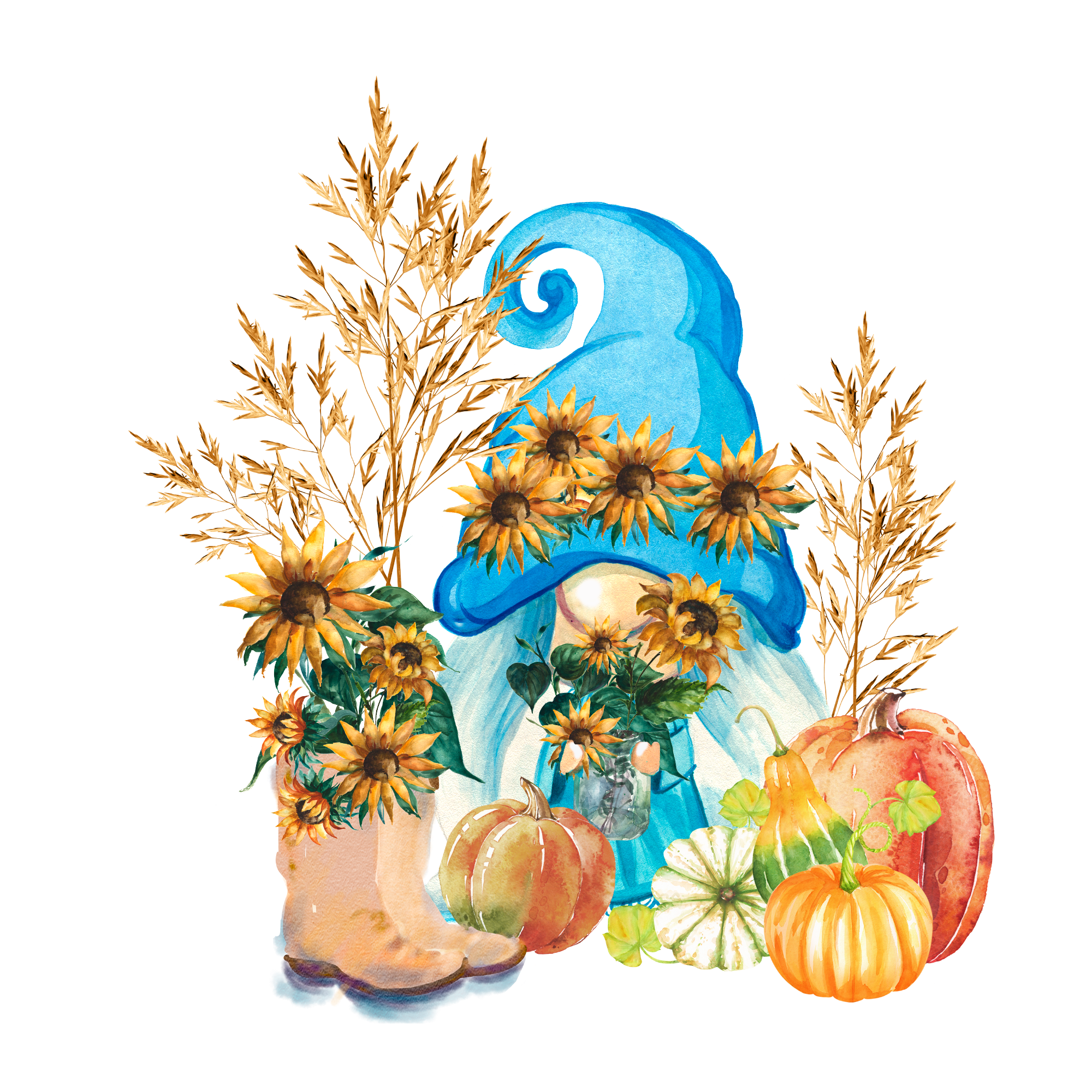 Gnome 03 — Gnome watercolour SVG cut file