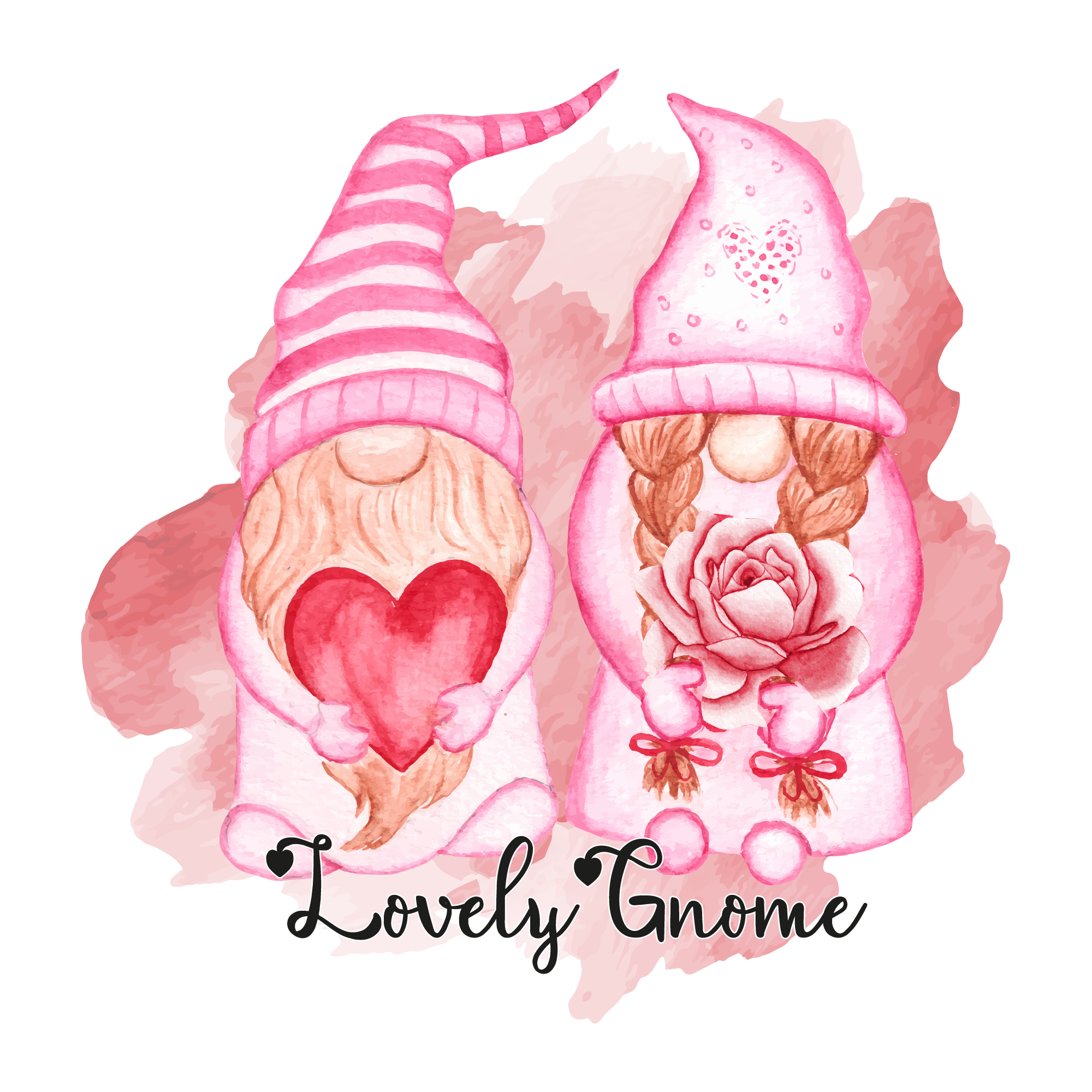 Gnome 26 — Gnome watercolour SVG cut file