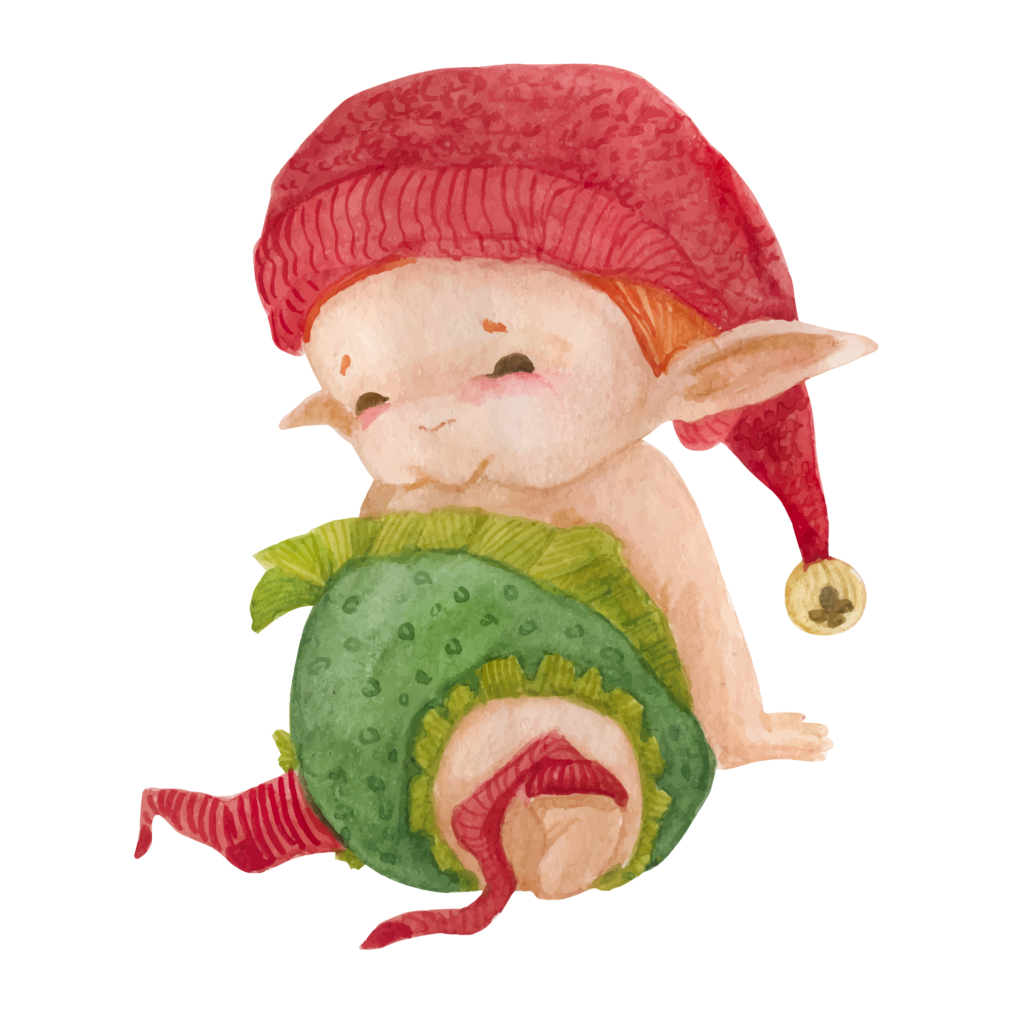 Gnome 35 — Gnome watercolour SVG cut file