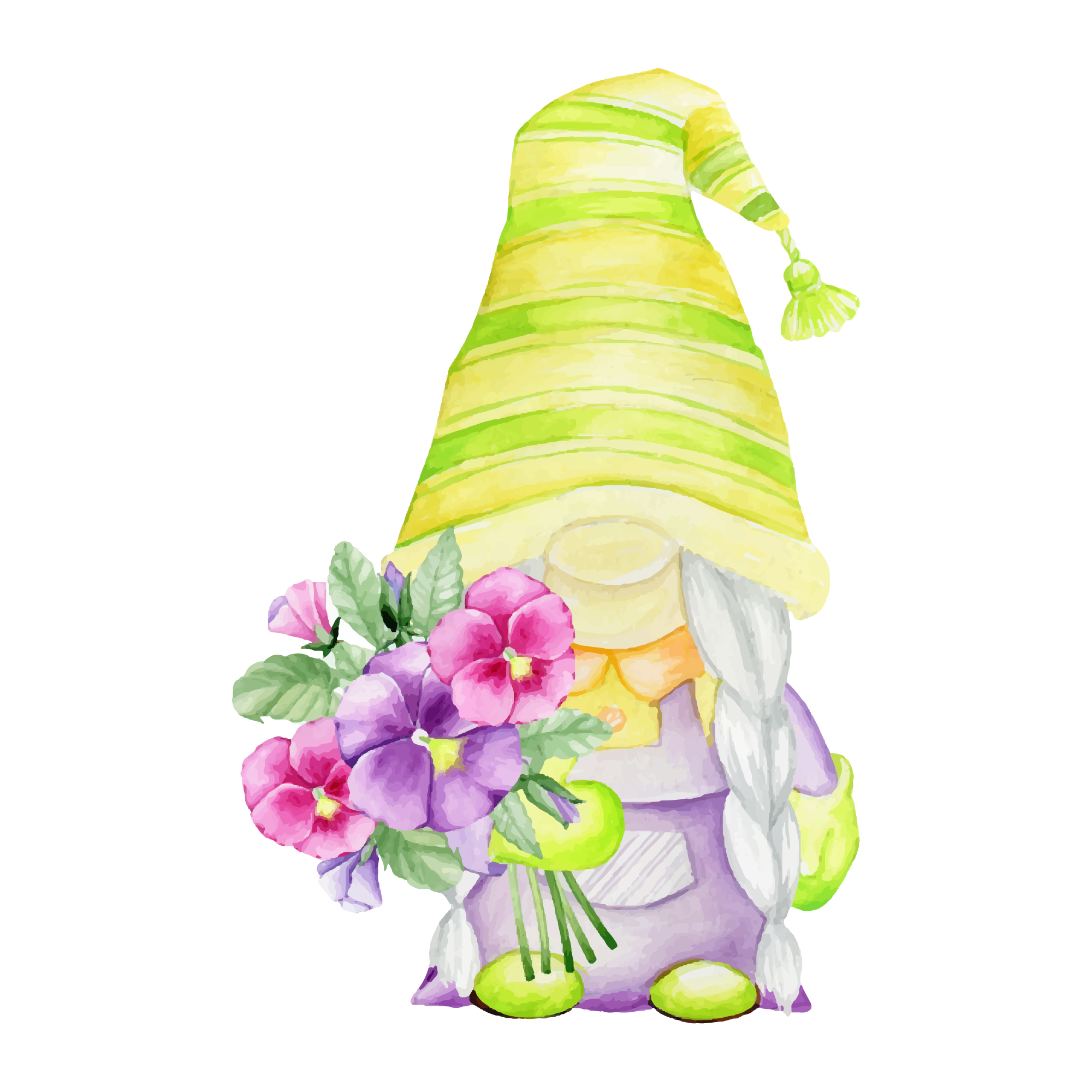Gnome 49 — Gnome watercolour SVG cut file