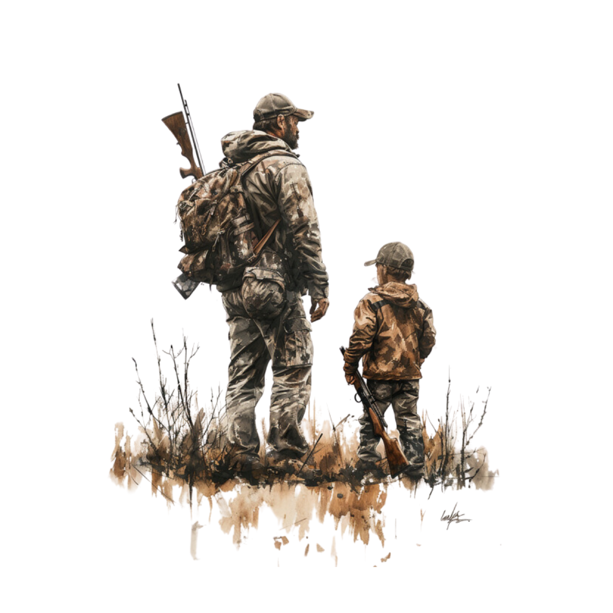 Hunting 03 — Hunting watercolour SVG cut file
