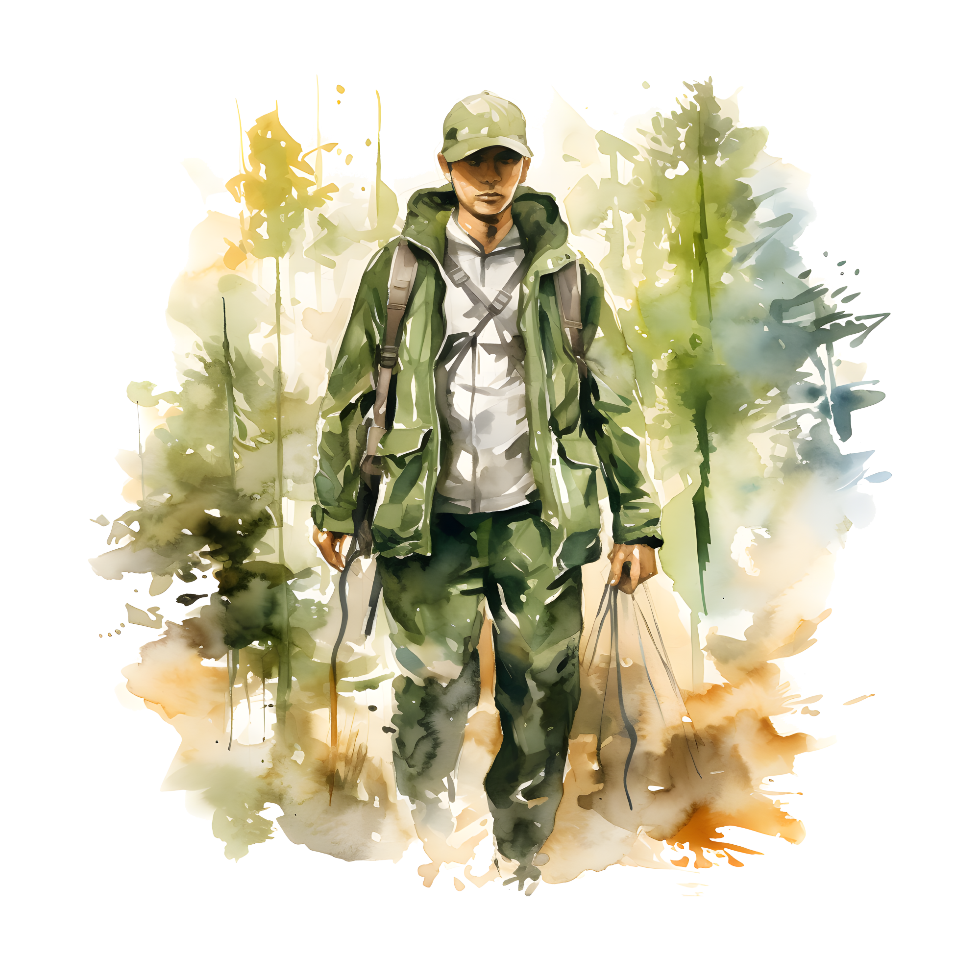 Hunting 45 — Hunting watercolour SVG cut file