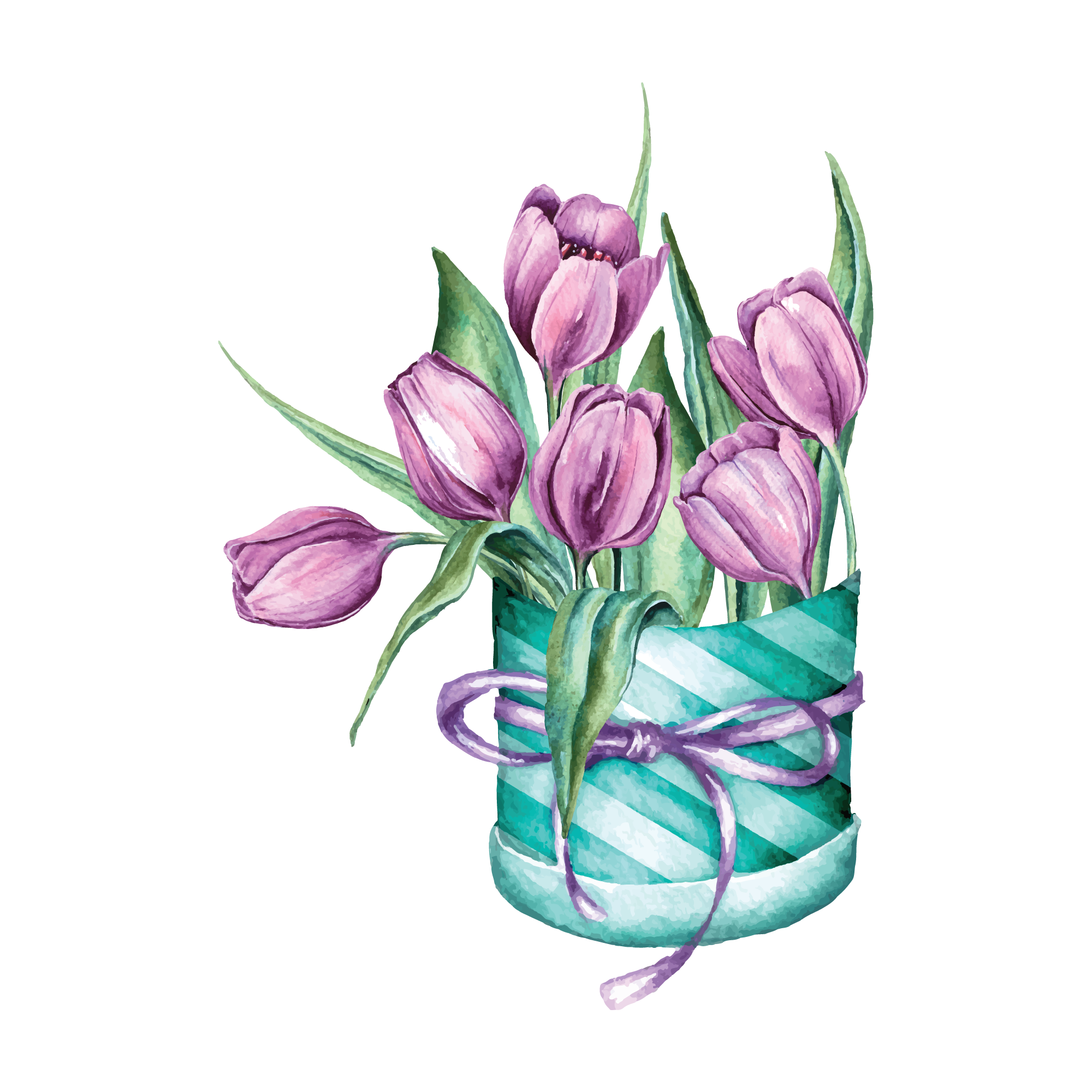 Jar Flower 02 — Jar Flower watercolour SVG cut file
