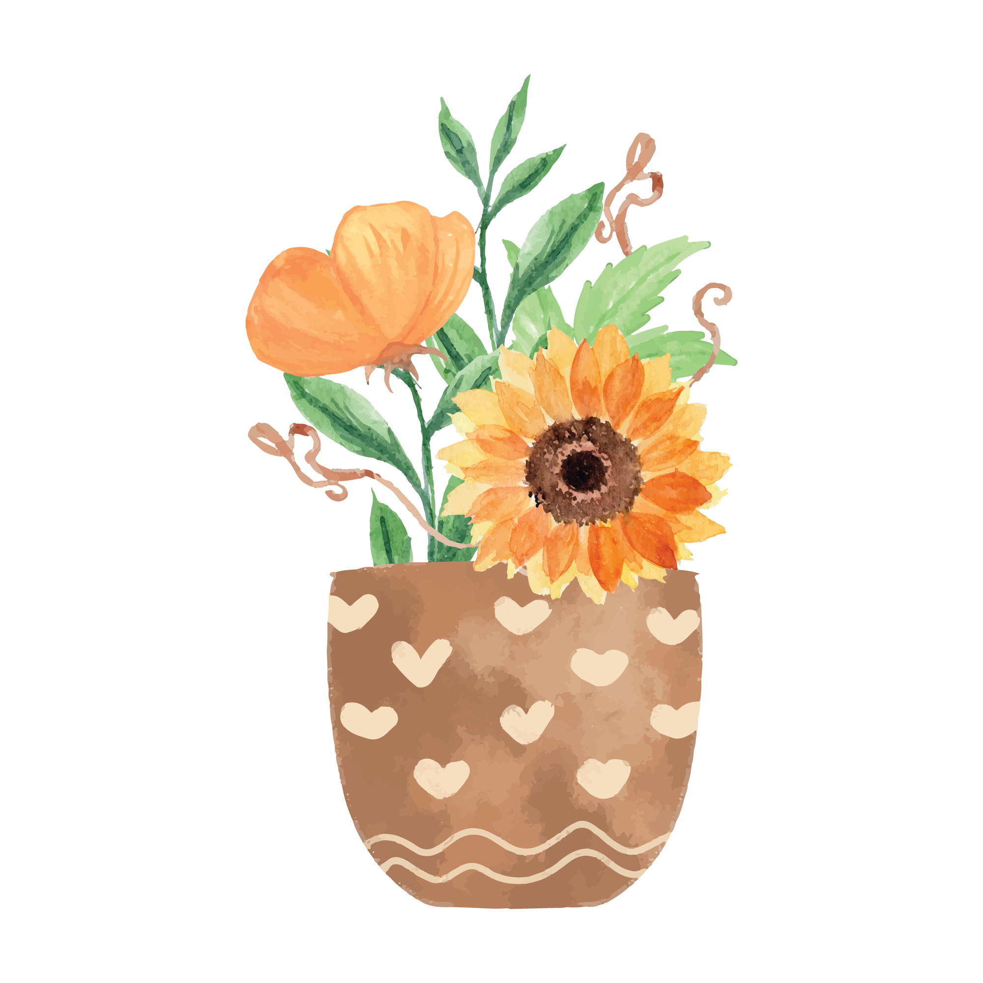 Jar Flower 17 — Jar Flower watercolour SVG cut file