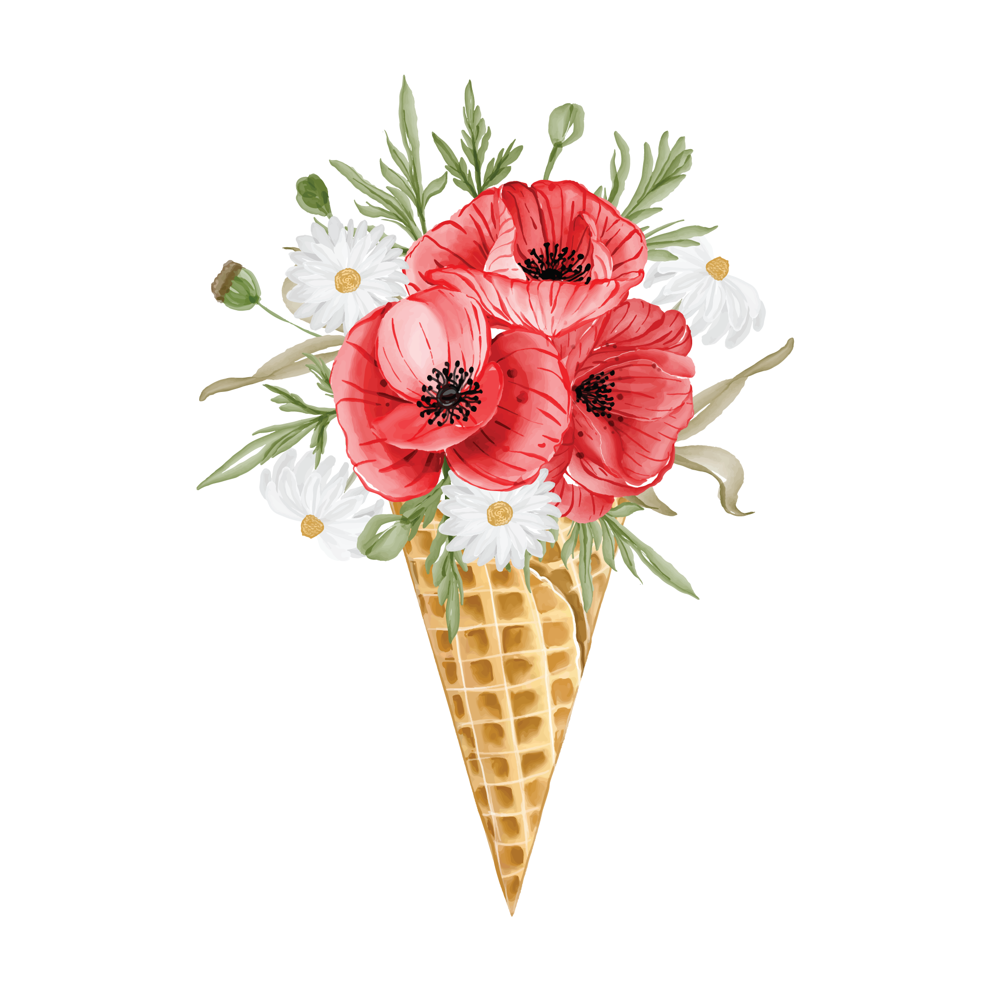 Jar Flower 25 — Jar Flower watercolour SVG cut file