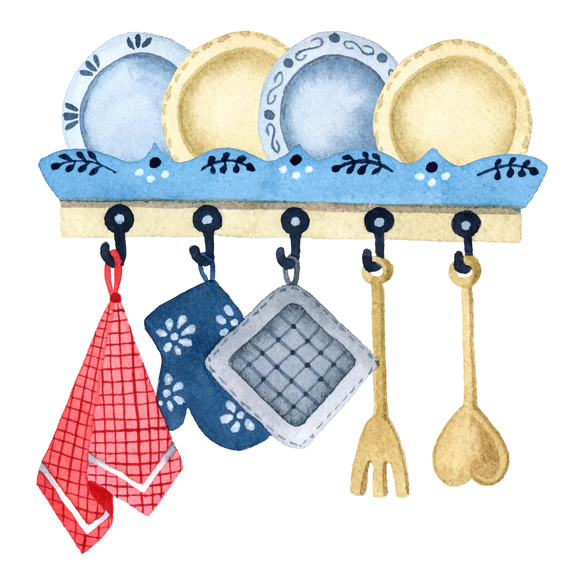 Kitchen 23 — Kitchen watercolour SVG cut file
