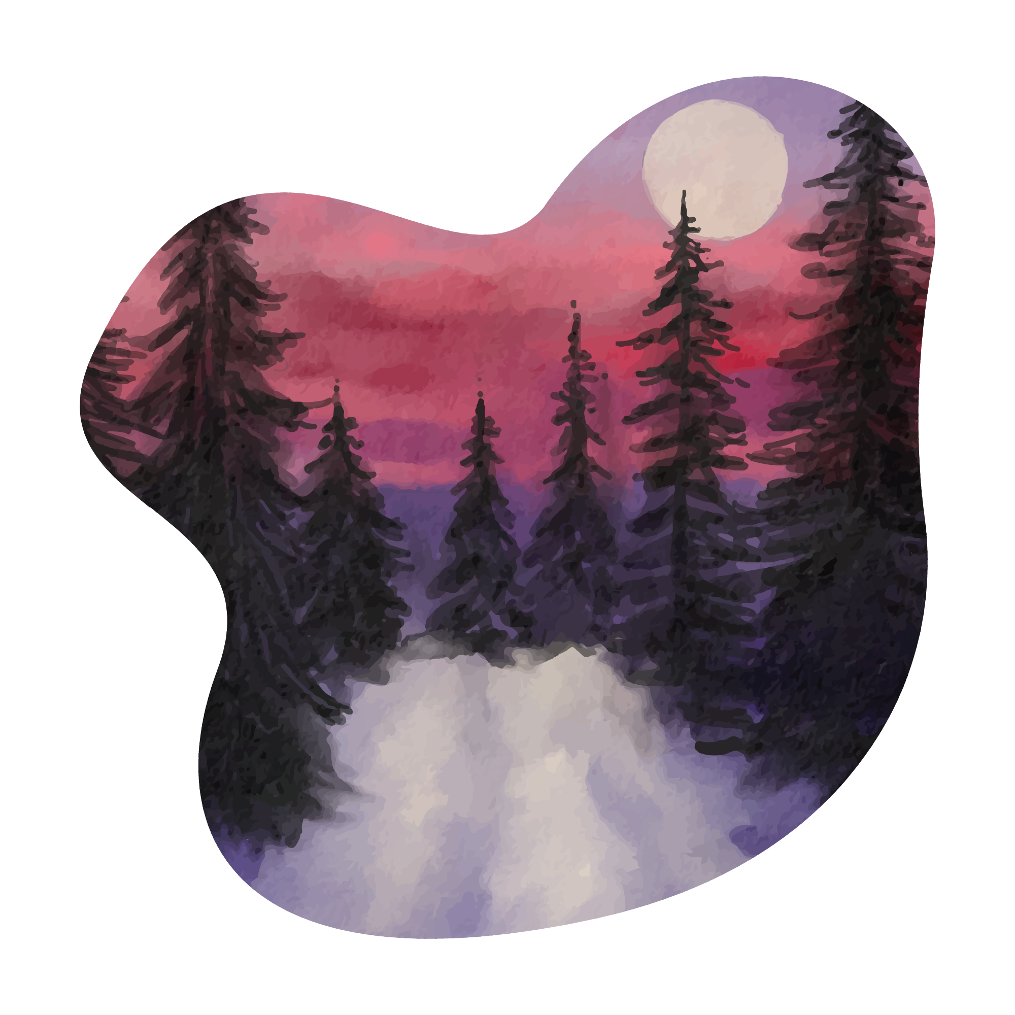 Night Sky 02 — Night Sky watercolour SVG cut file