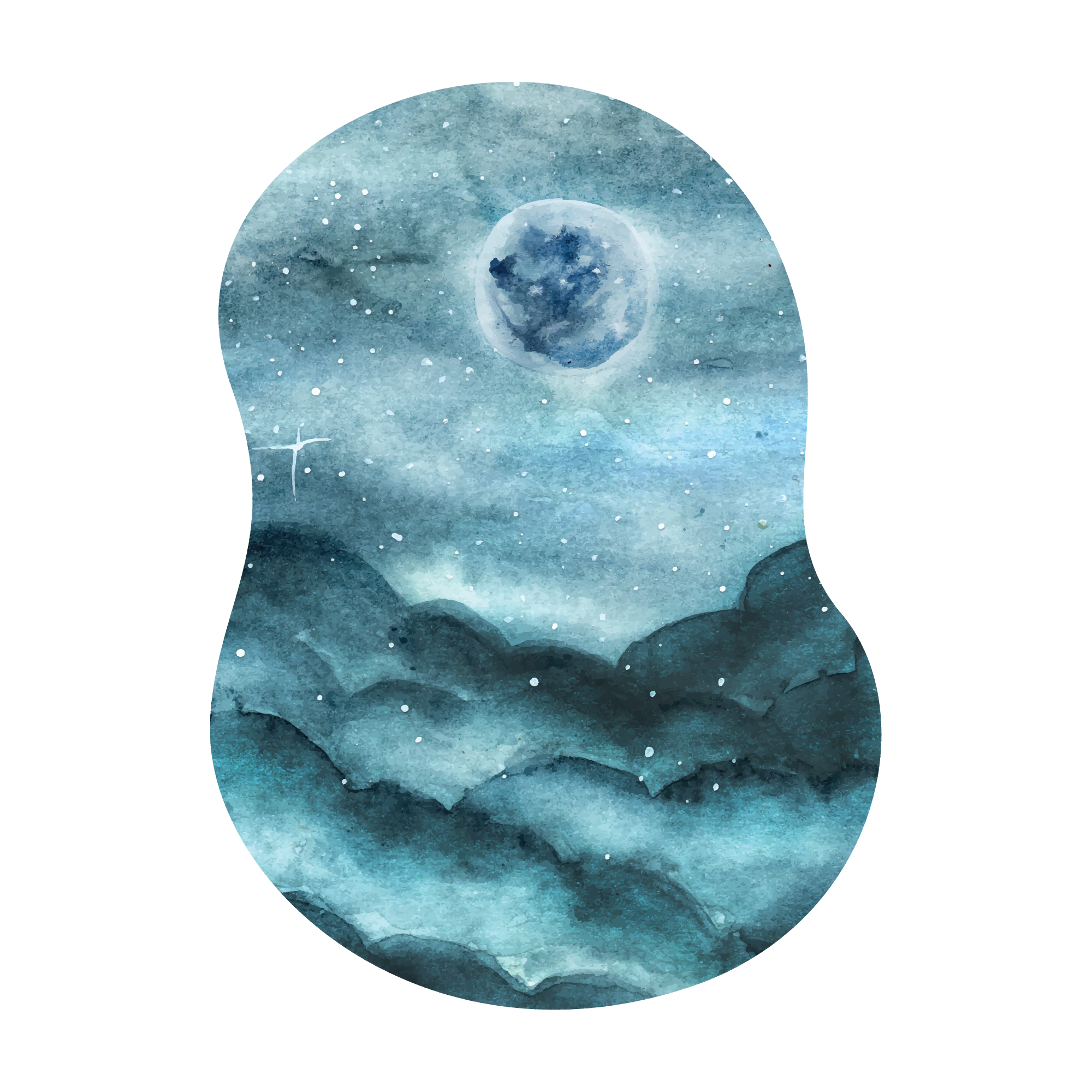 Night Sky 18 — Night Sky watercolour SVG cut file