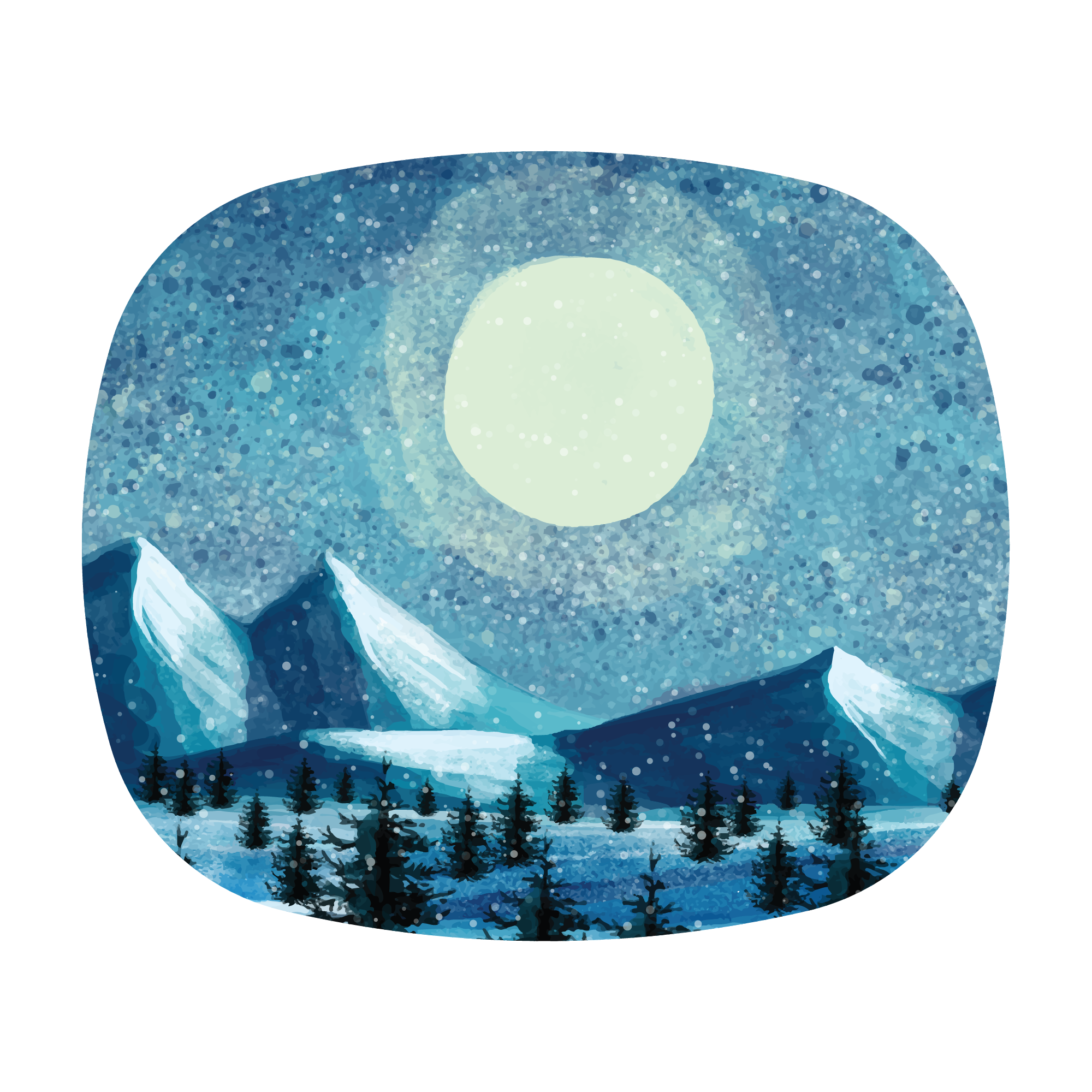 Night Sky 20 — Night Sky watercolour SVG cut file