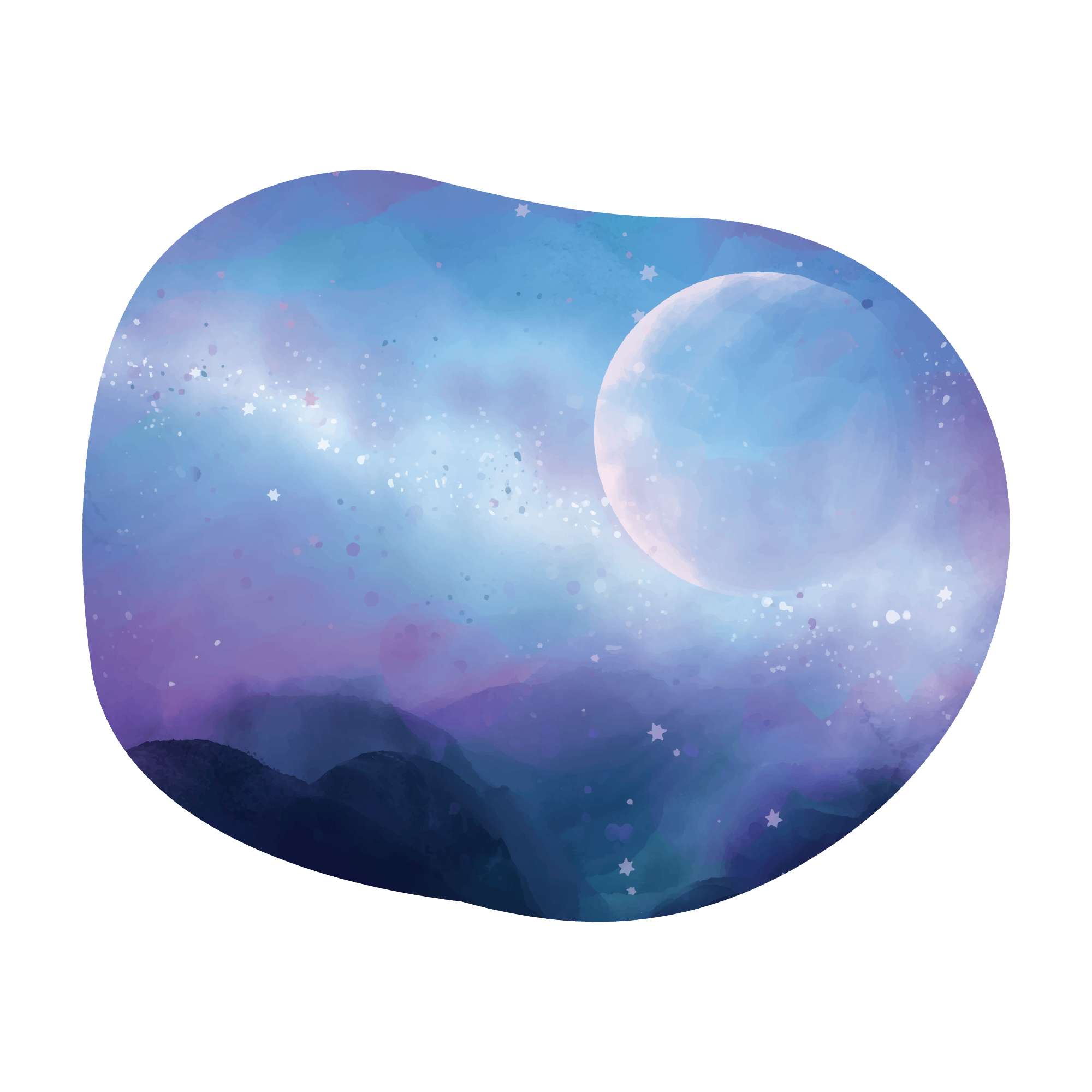 Night Sky 21 — Night Sky watercolour SVG cut file