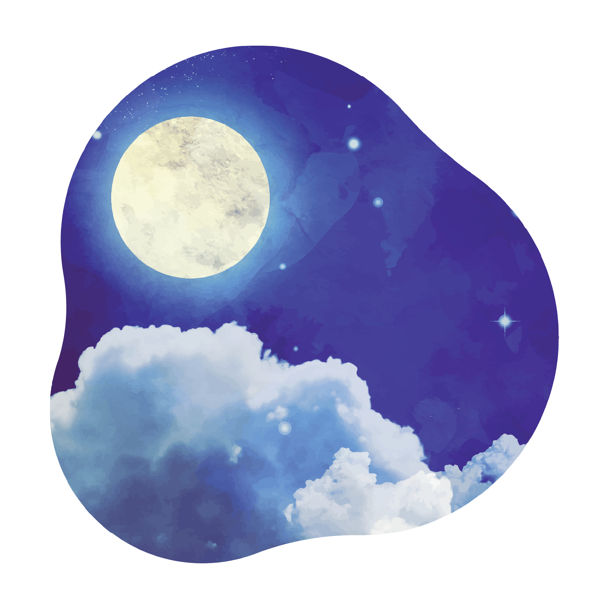 Night Sky 24 — Night Sky watercolour SVG cut file