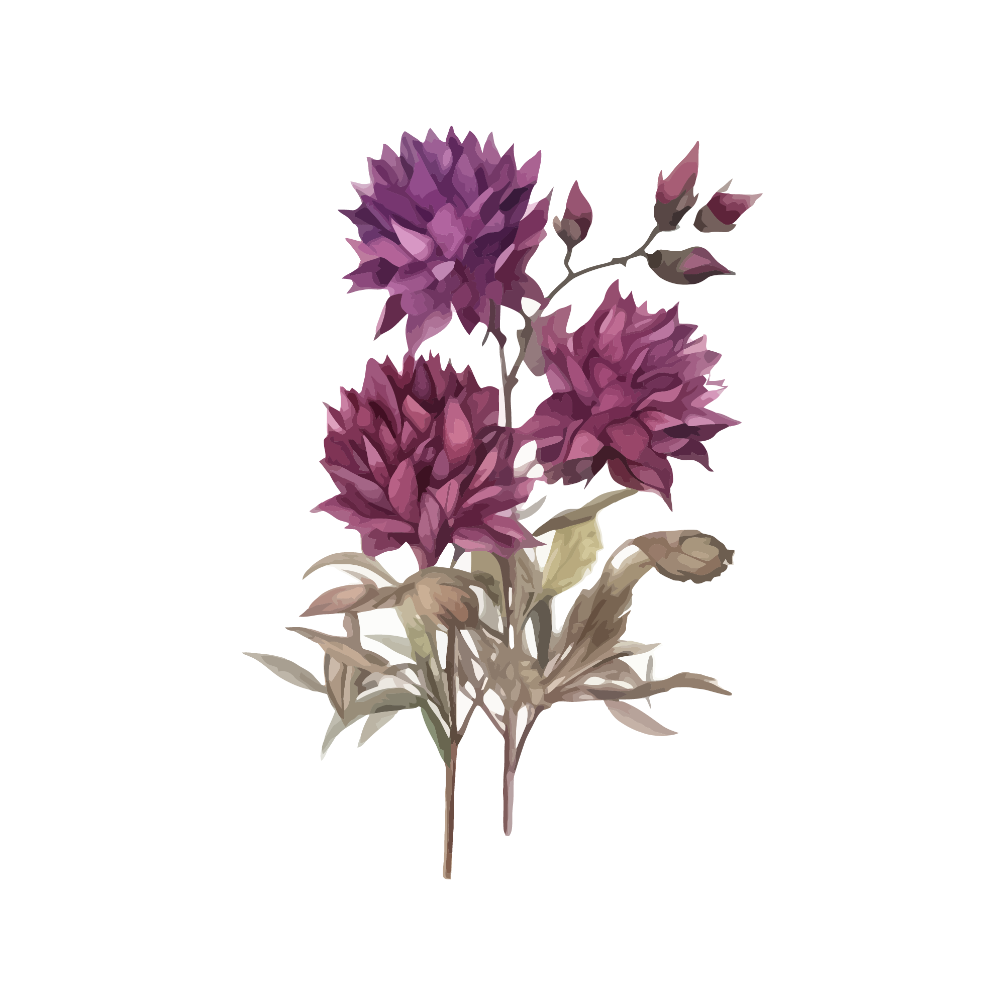 Sunflower 36 — Sunflower watercolour SVG cut file