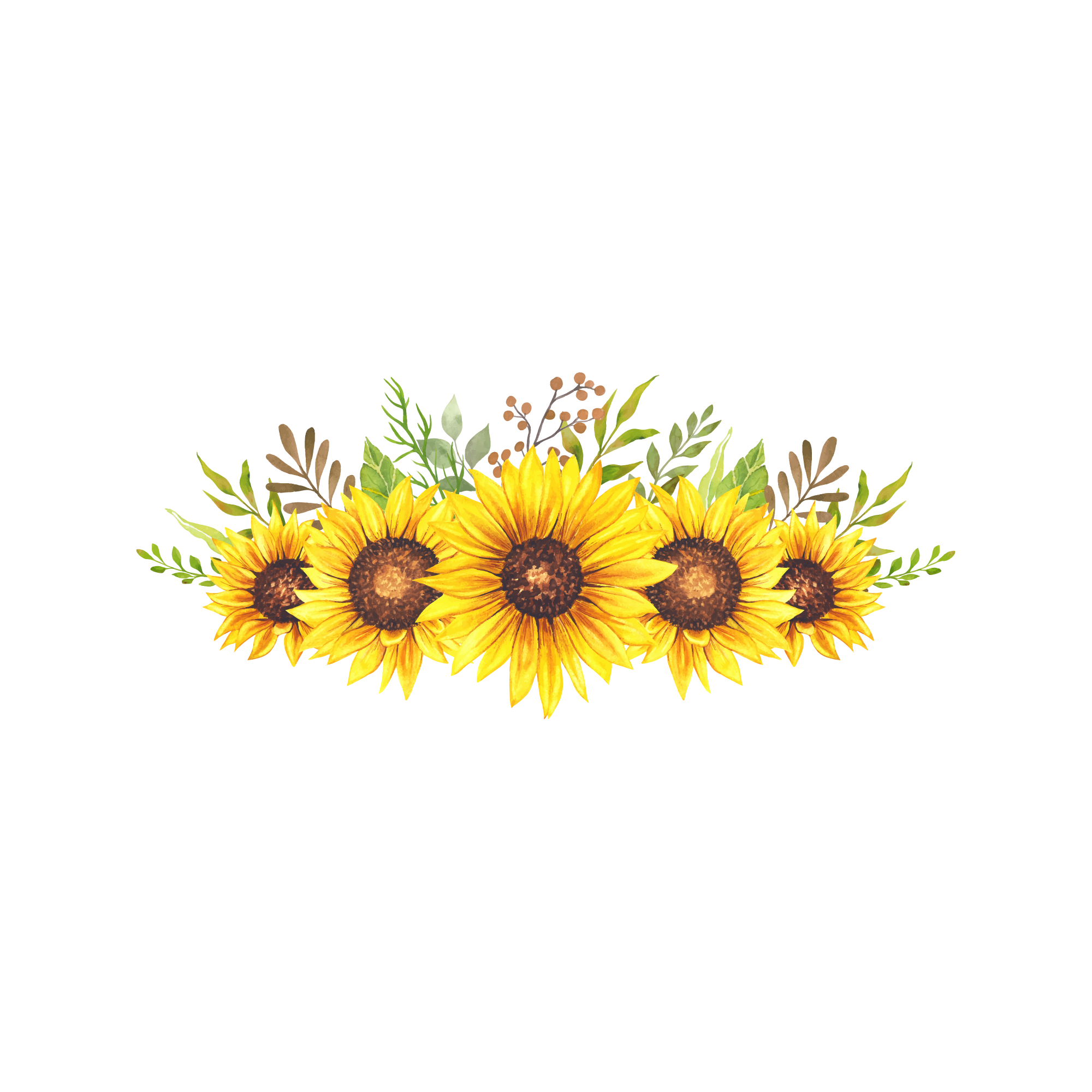 Sunflower 38 — Sunflower watercolour SVG cut file