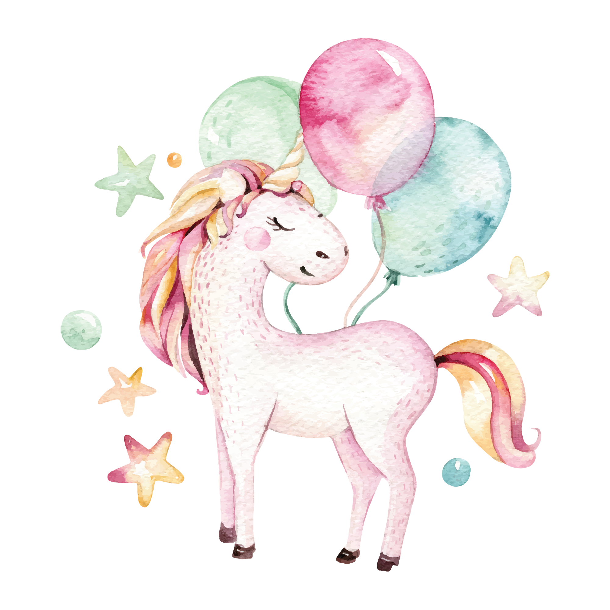 Unicorn 02 — Unicorn watercolour SVG cut file