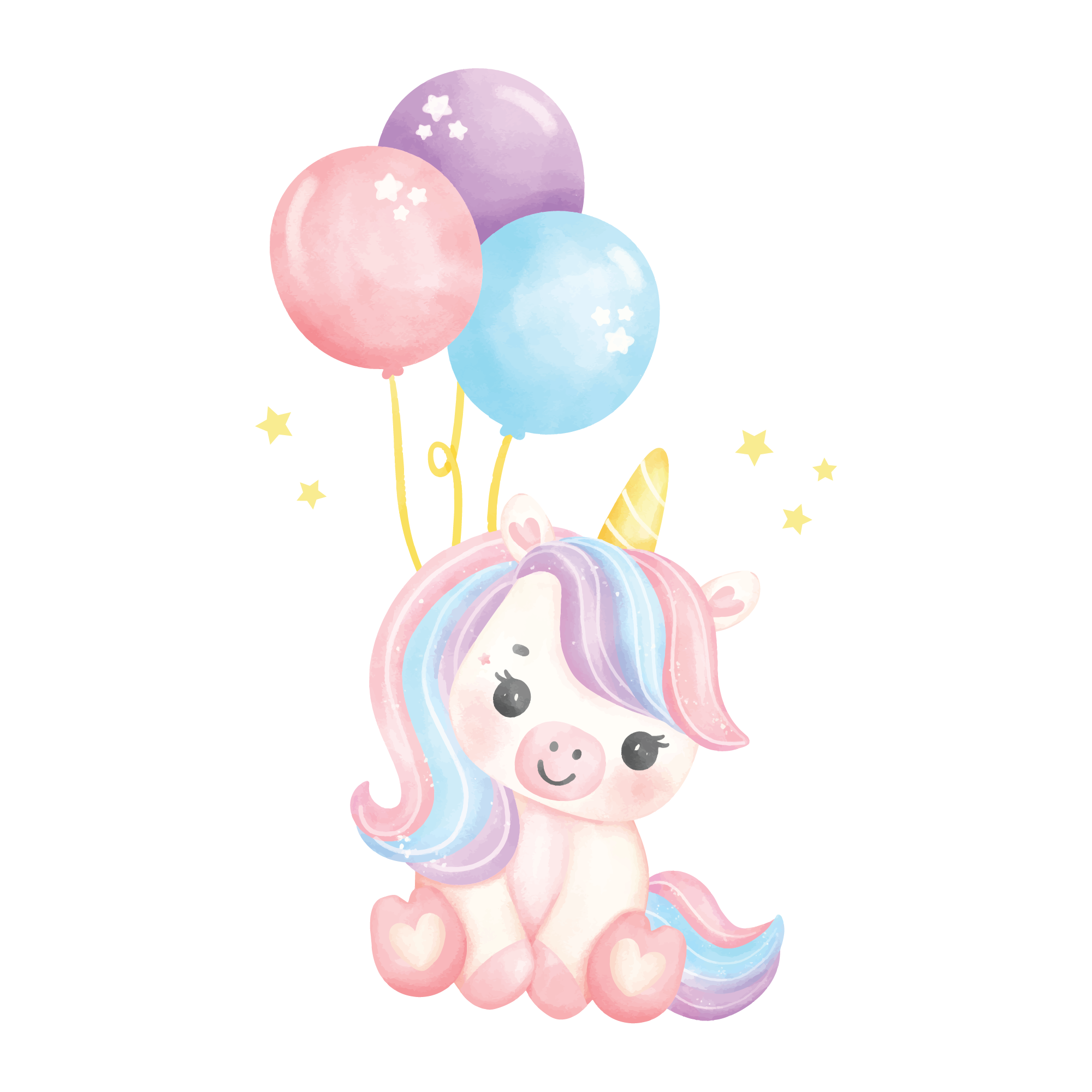 Unicorn 17 — Unicorn watercolour SVG cut file